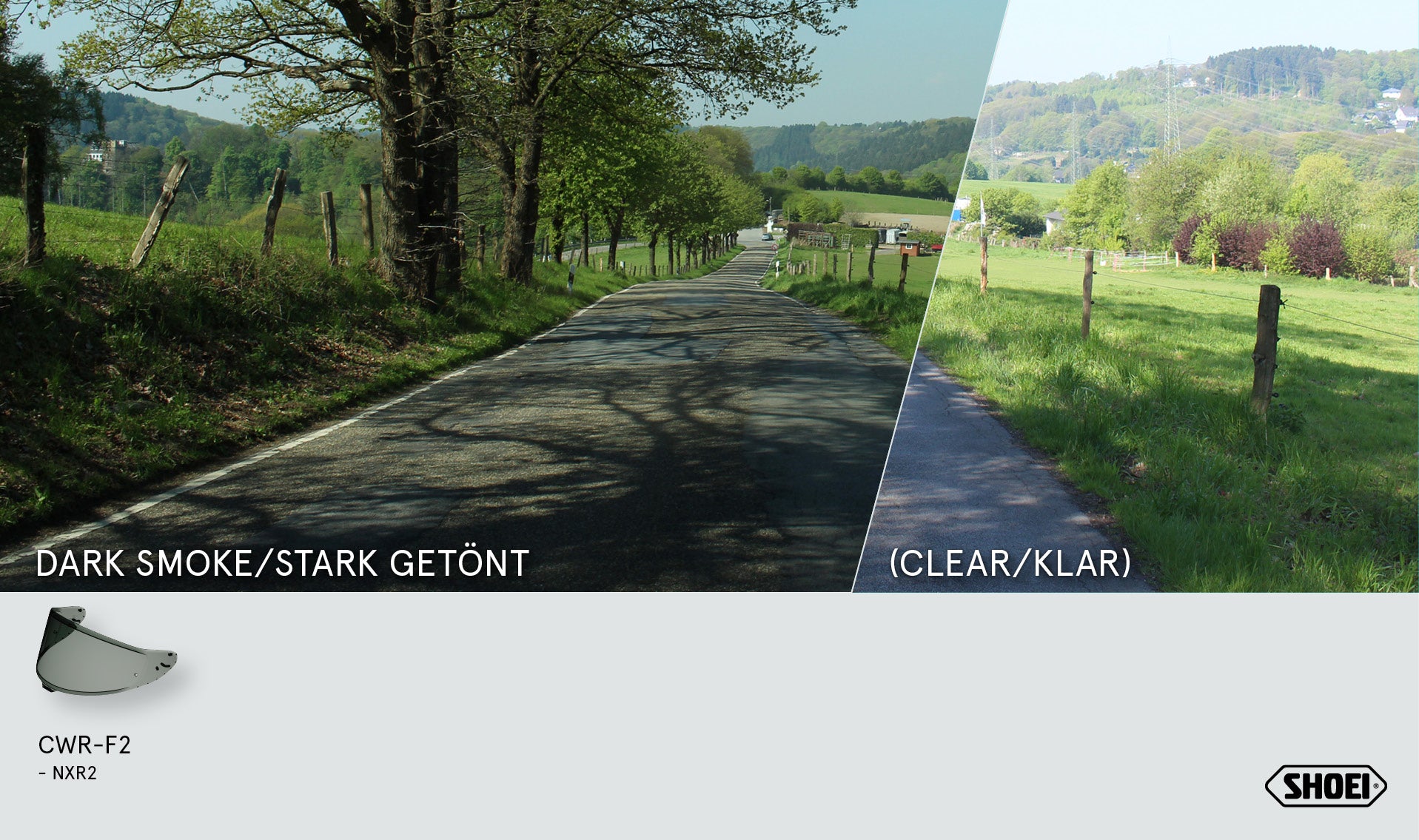 Shoei Visier X-Sppr Pro (CWR-F2PN) fortemente colorato