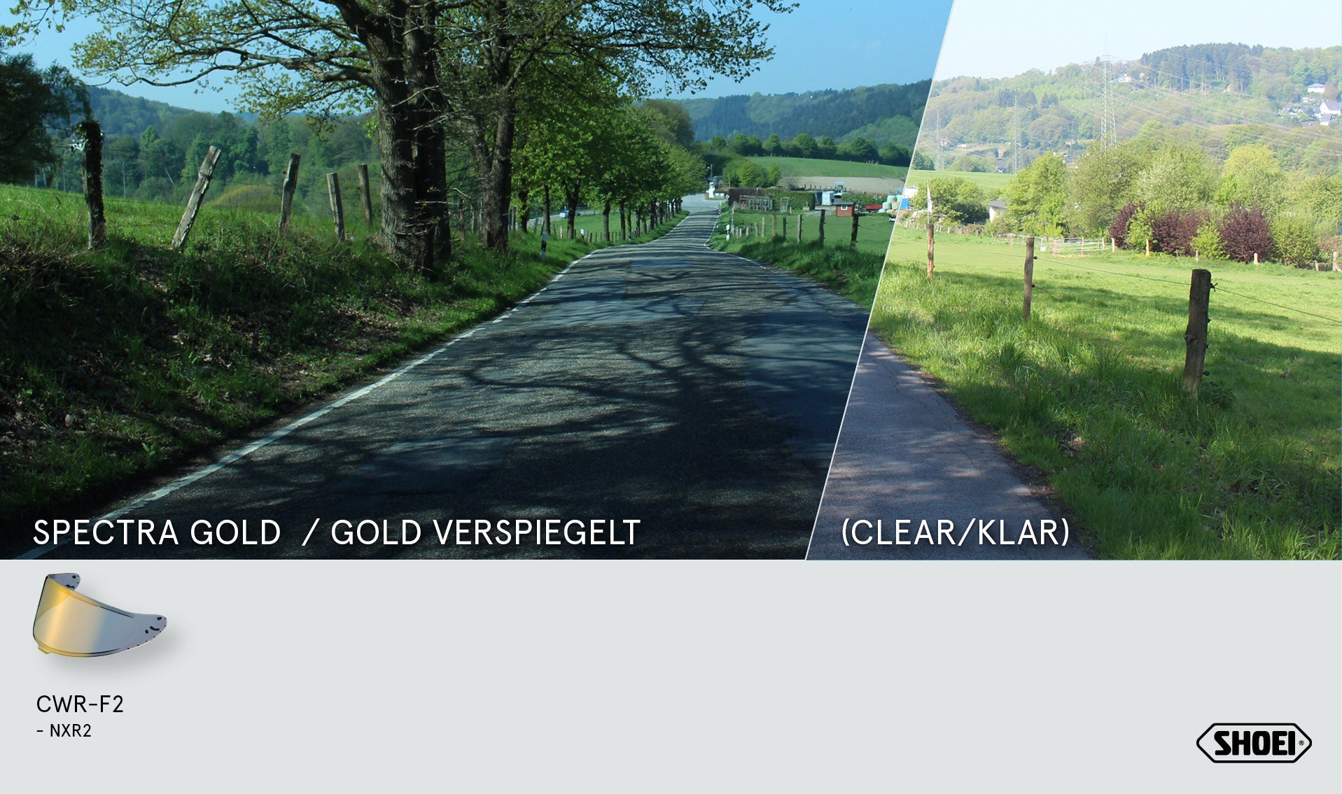 Shoei Visier X-Sppr Pro (CWR-F2PN) oro a specchio