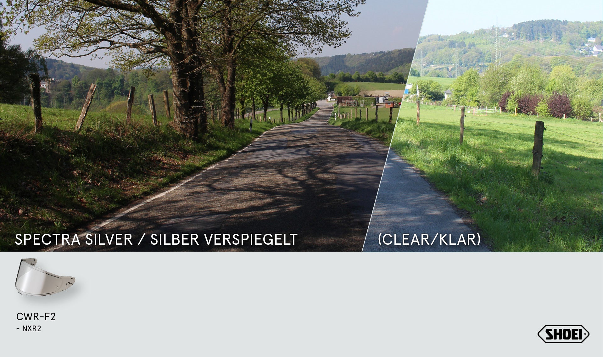 Shoei Visier X-Sppr Pro (CWR-F2PN) Silver specchio