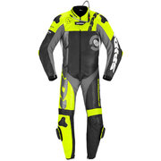 Spidi DP-Progressive tuta intera Tuta in pelle – Tuta da corsa perforata | Uomo | Nero/Giallo fluo | Y161394 