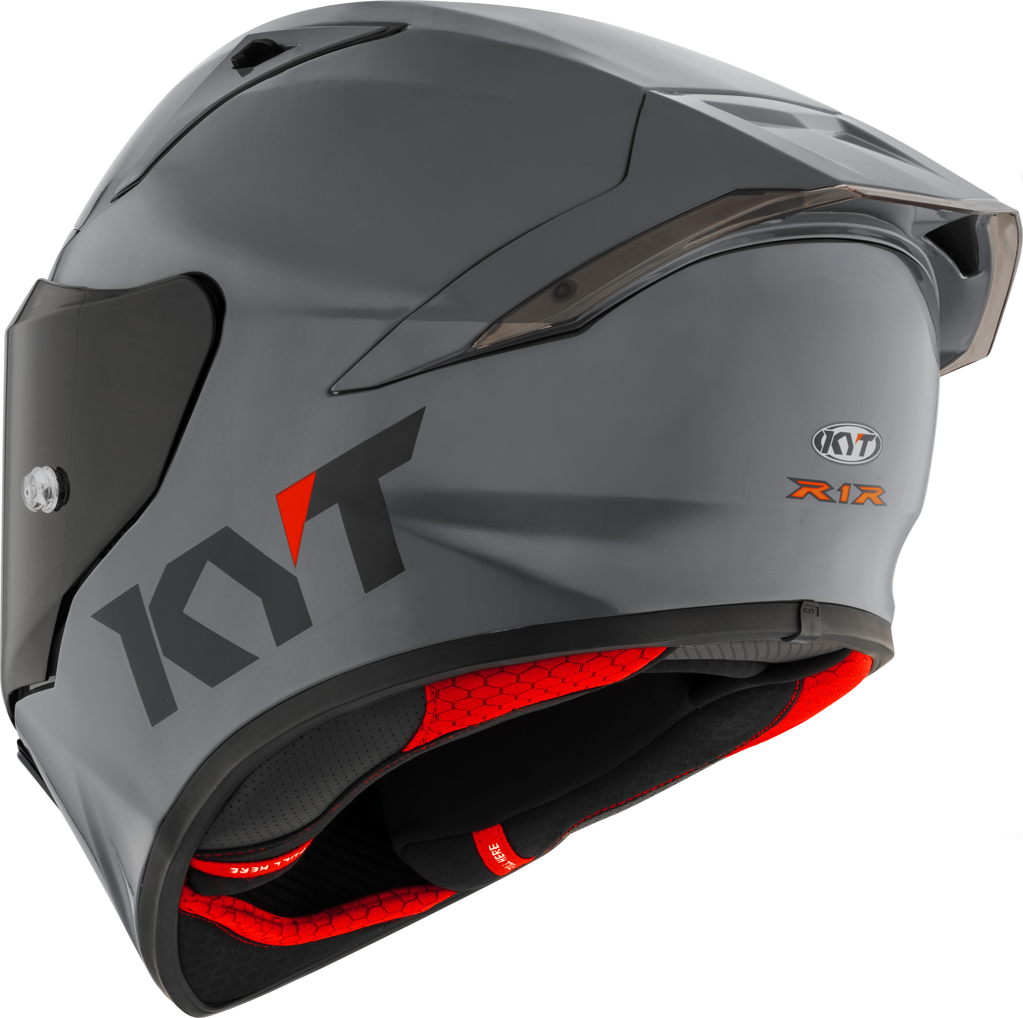 Casco da corsa KYT R1R Plain grigio Y6R100W1 