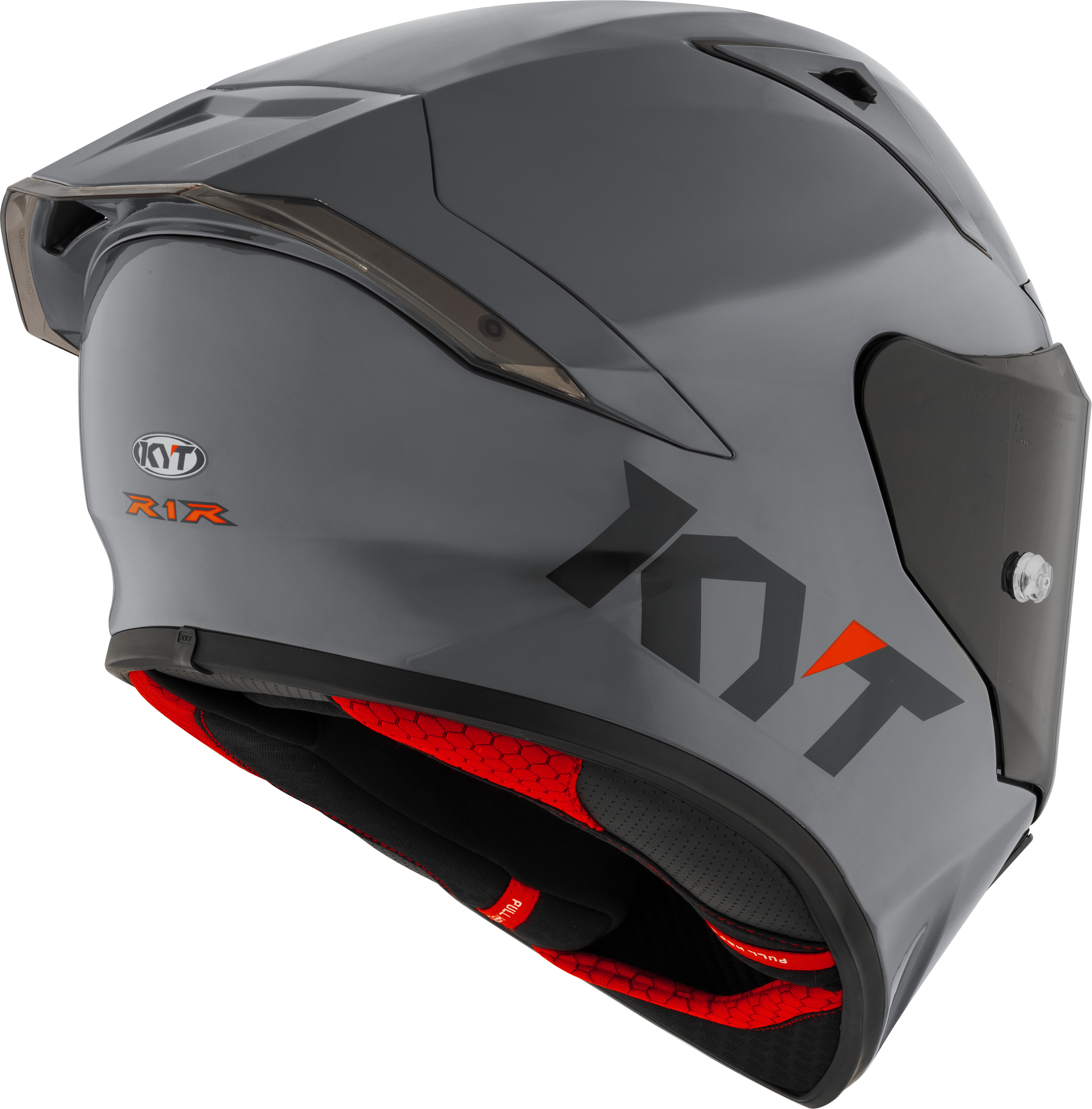 Casco da corsa KYT R1R Plain grigio Y6R100W1 