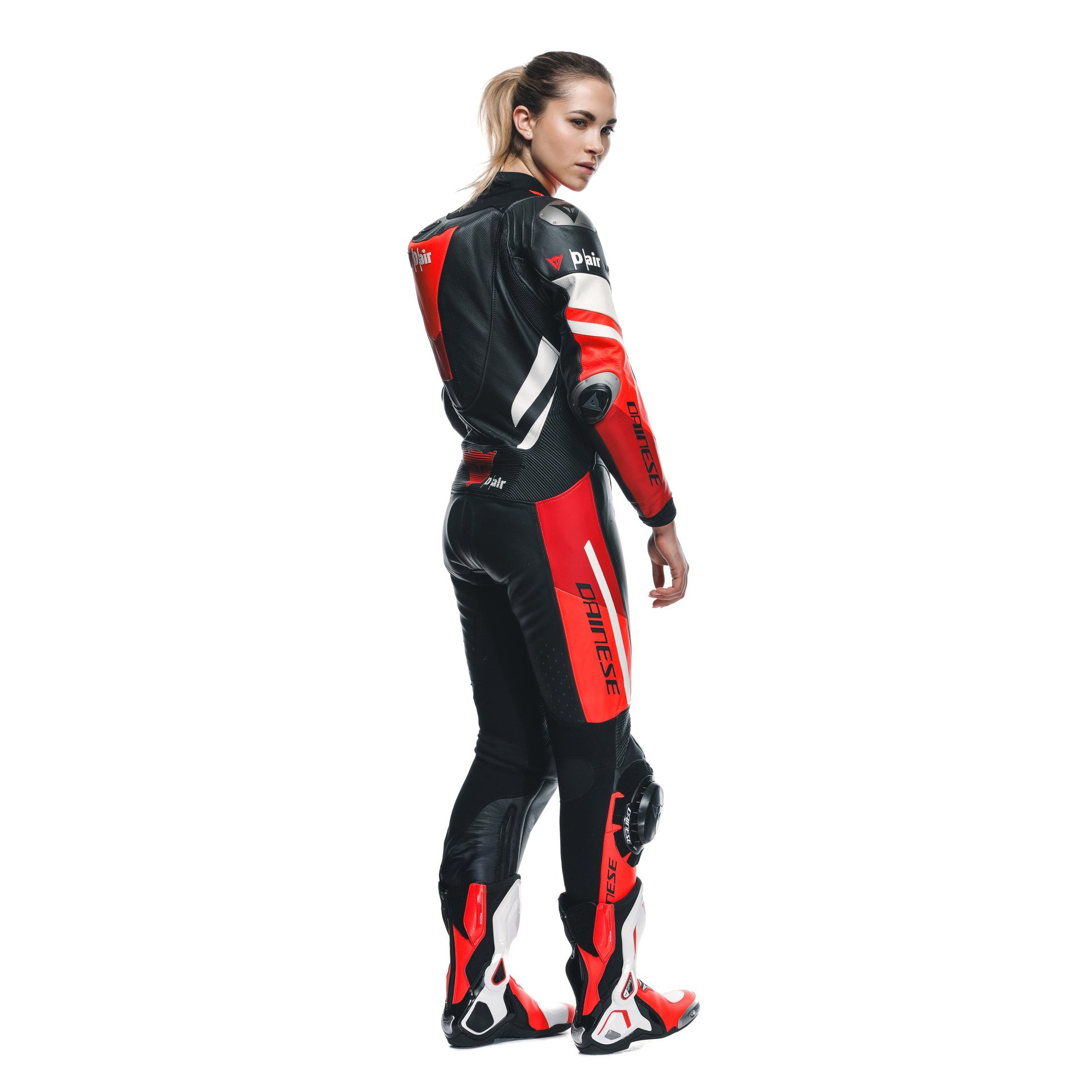 Dainese Misano 3 Lady D-AIR® in pelle monopezzo per una tuta da corsa airbag | Donne | Rosso