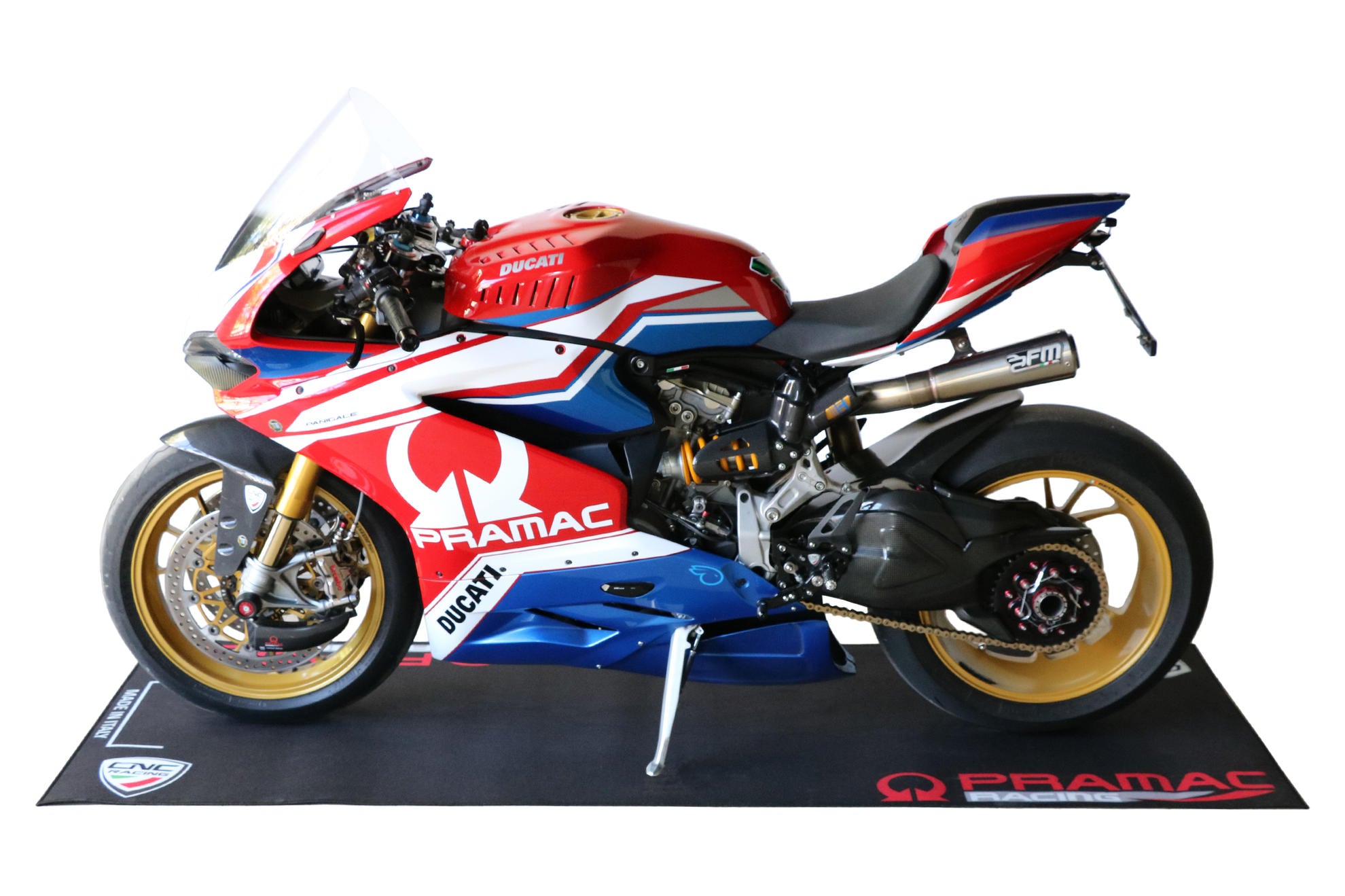 Tappeto per box e garage moto 220 x 80 cm Pramac Racing Edizione Limitata CNC Racing GA003BPR 