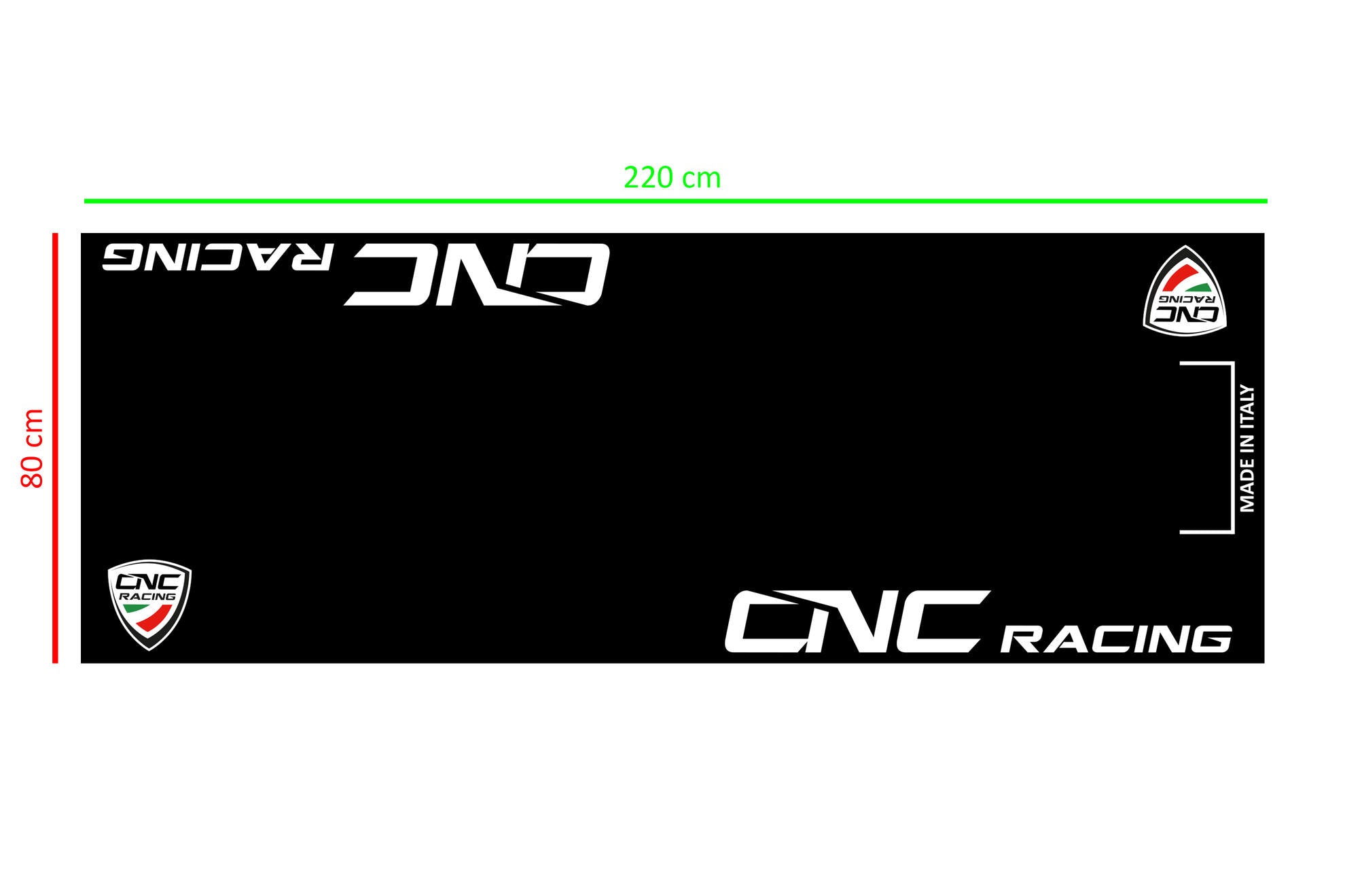 Tappeto per box e garage moto 220 x 80 cm CNC Racing GA003B 