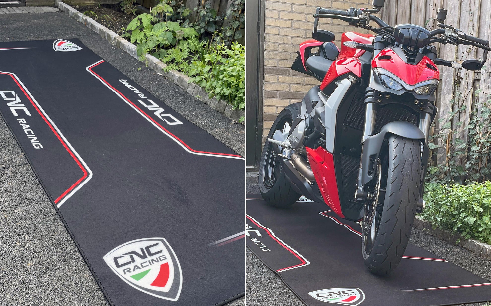 Tappeto per box e garage moto 226 x 80 cm CNC Racing GA016B 