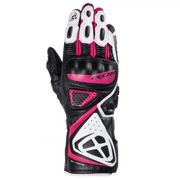 IXON GP5 Air L guanti in pelle da moto | Donna | Rosa/Bianco/Nero 