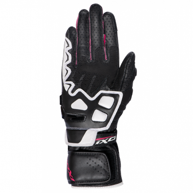 IXON GP5 Air L guanti in pelle da moto | Donna | Rosa/Bianco/Nero 