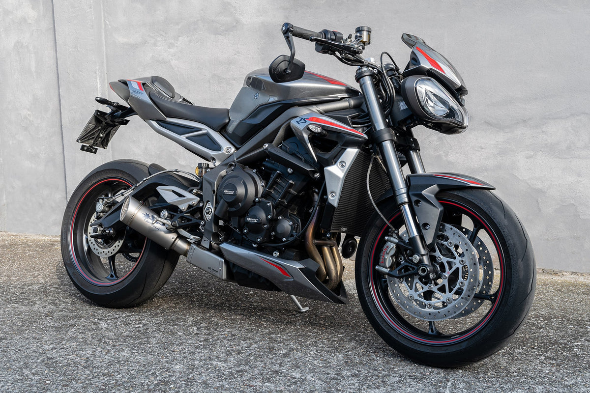 Spark Exhaust Halbkomplette Anlage Satz Grid-O Euro5 Standard Mount Triumph Street Triple 765 R/RS (20-22) GTR0503TOM