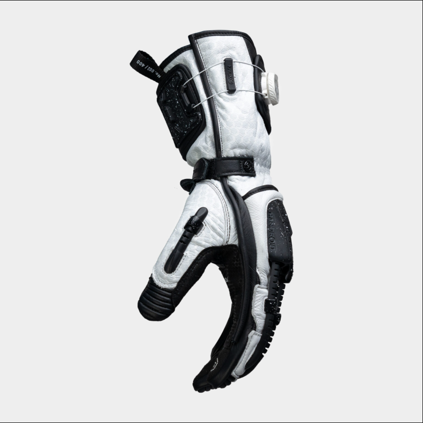 Knox Handroid MK5 guanti da corsa in pelle | Uomo | Nero/Bianco | 11769404101 
