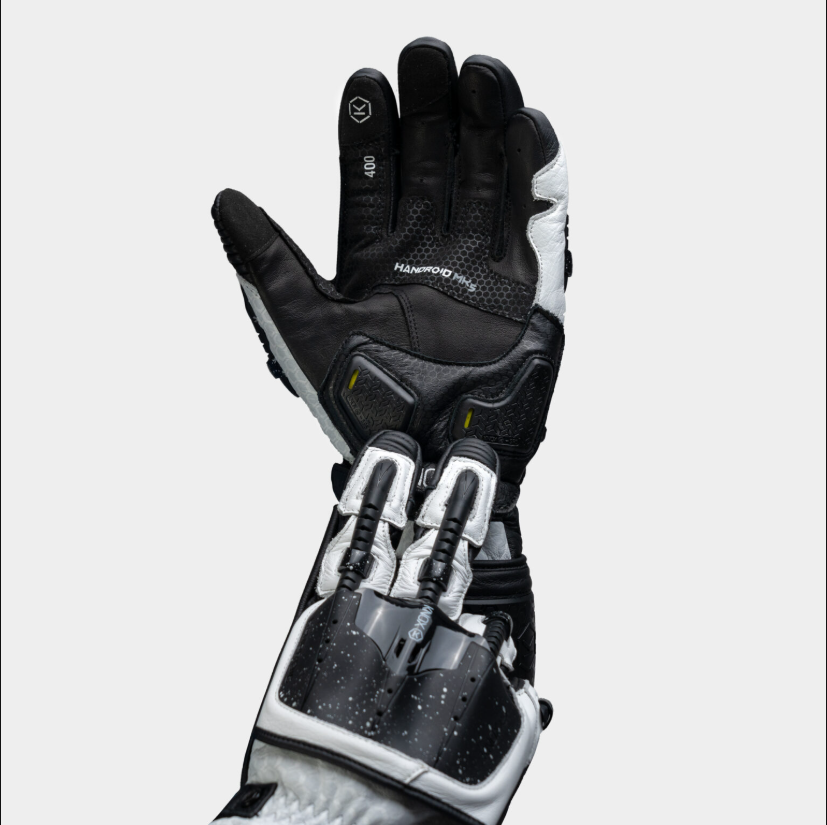 Knox Handroid MK5 guanti da corsa in pelle | Uomo | Nero/Bianco | 11769404101 