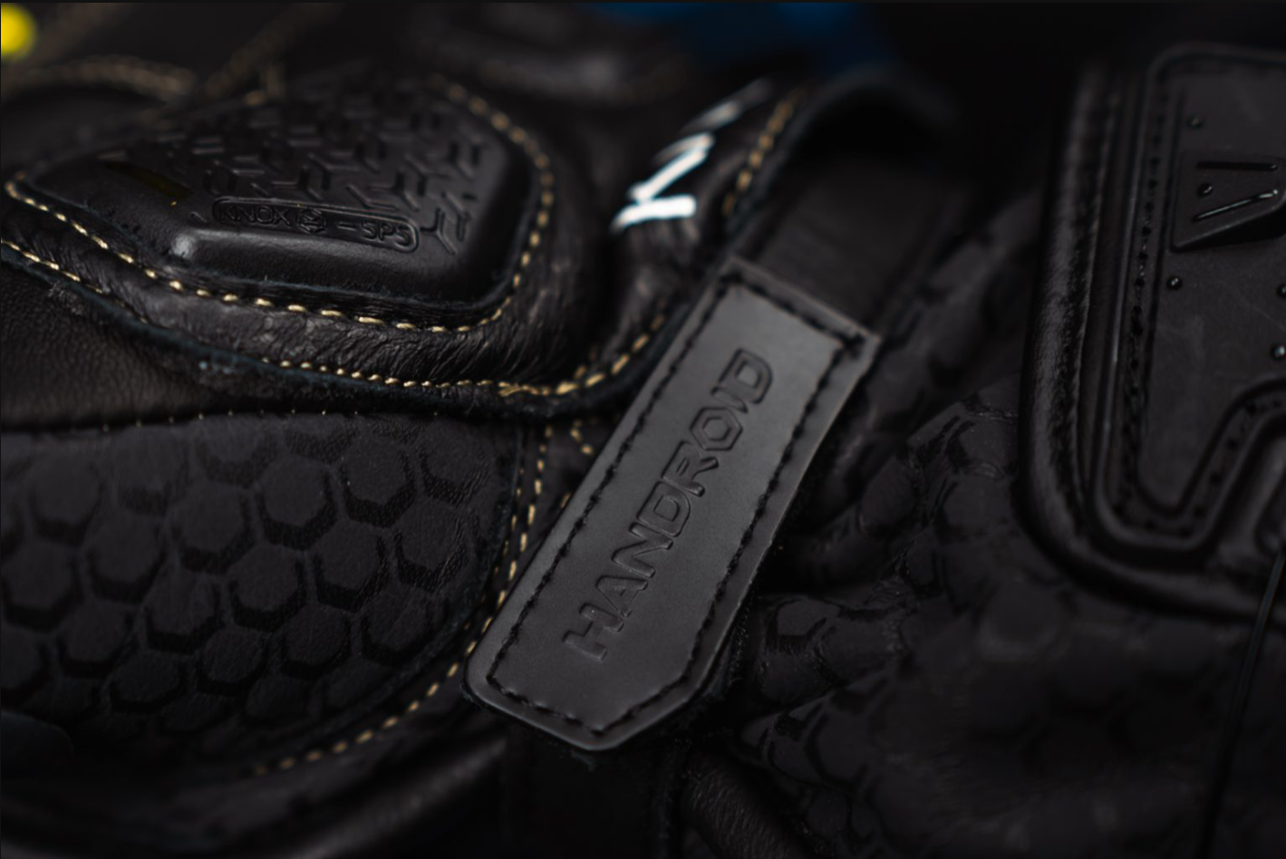 Knox Handroid MK5 guanti da corsa in pelle | Uomo | Nero | 11769404100 