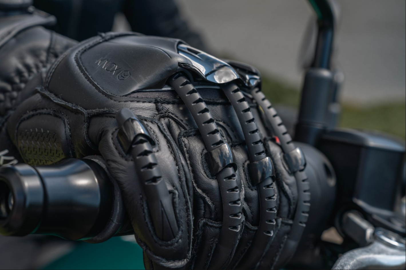 Knox Handroid MK5 guanti da corsa in pelle | Uomo | Nero | 11769404100 