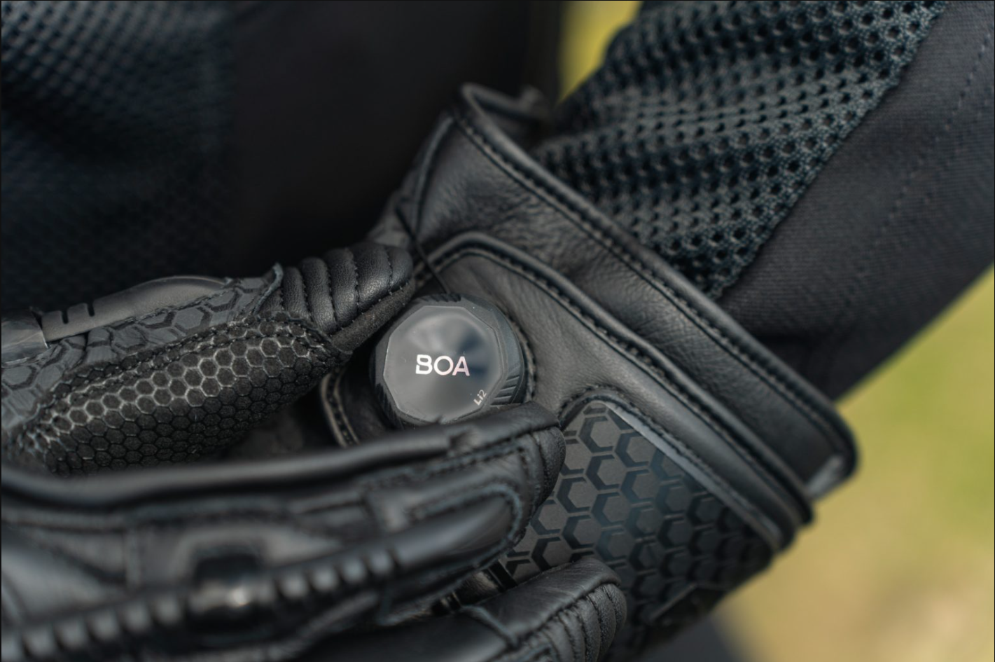 Knox Handroid MK5 guanti da corsa in pelle | Uomo | Nero | 11769404100 