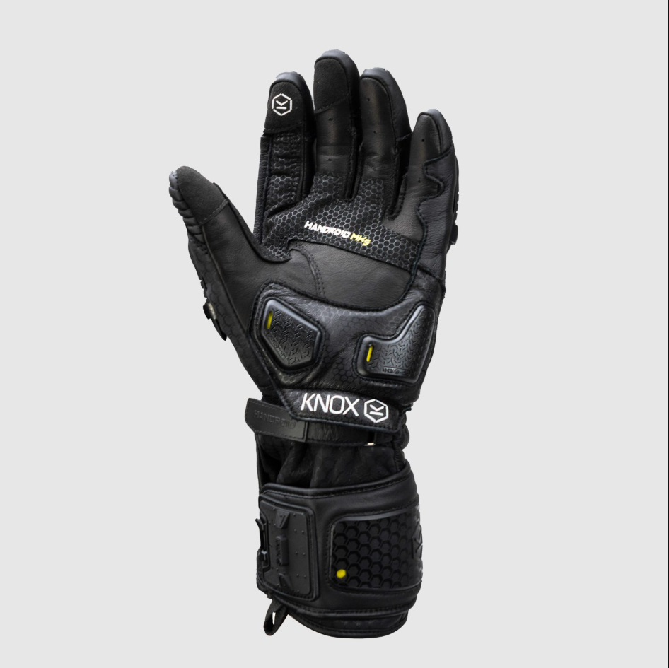 Knox Handroid MK5 guanti da corsa in pelle | Uomo | Nero | 11769404100 
