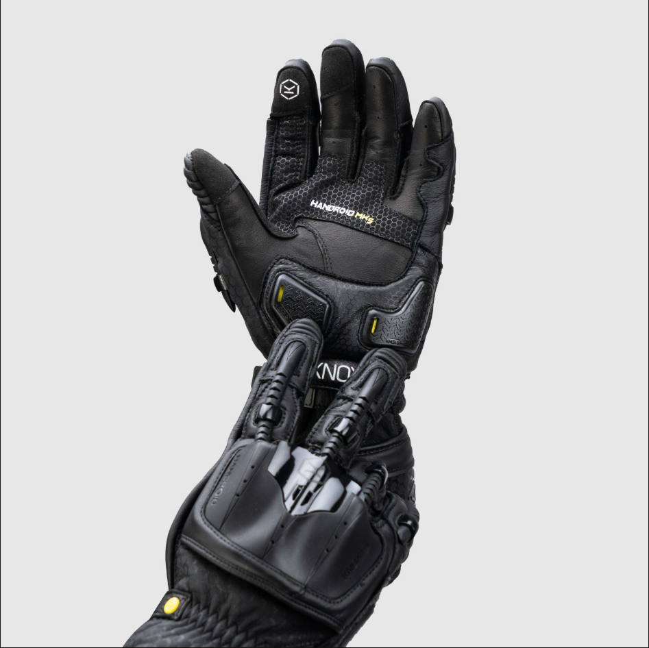 Knox Handroid MK5 guanti da corsa in pelle | Uomo | Nero | 11769404100 
