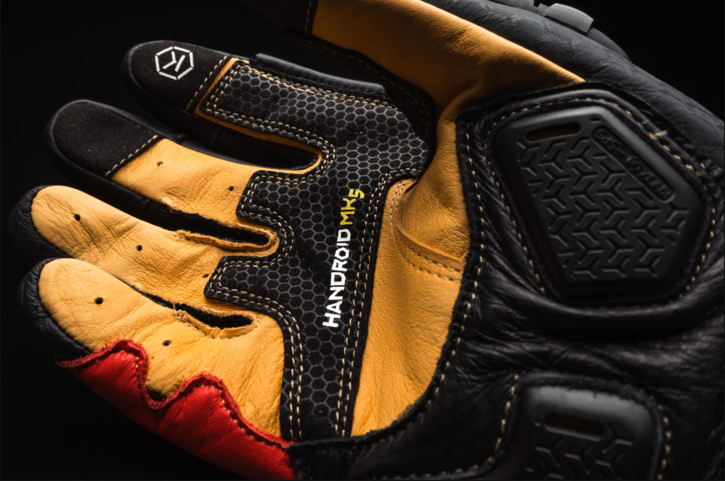 Knox Handroid MK5 Guanti da Corsa in Pelle | Uomo | Rosso | 11769404105 