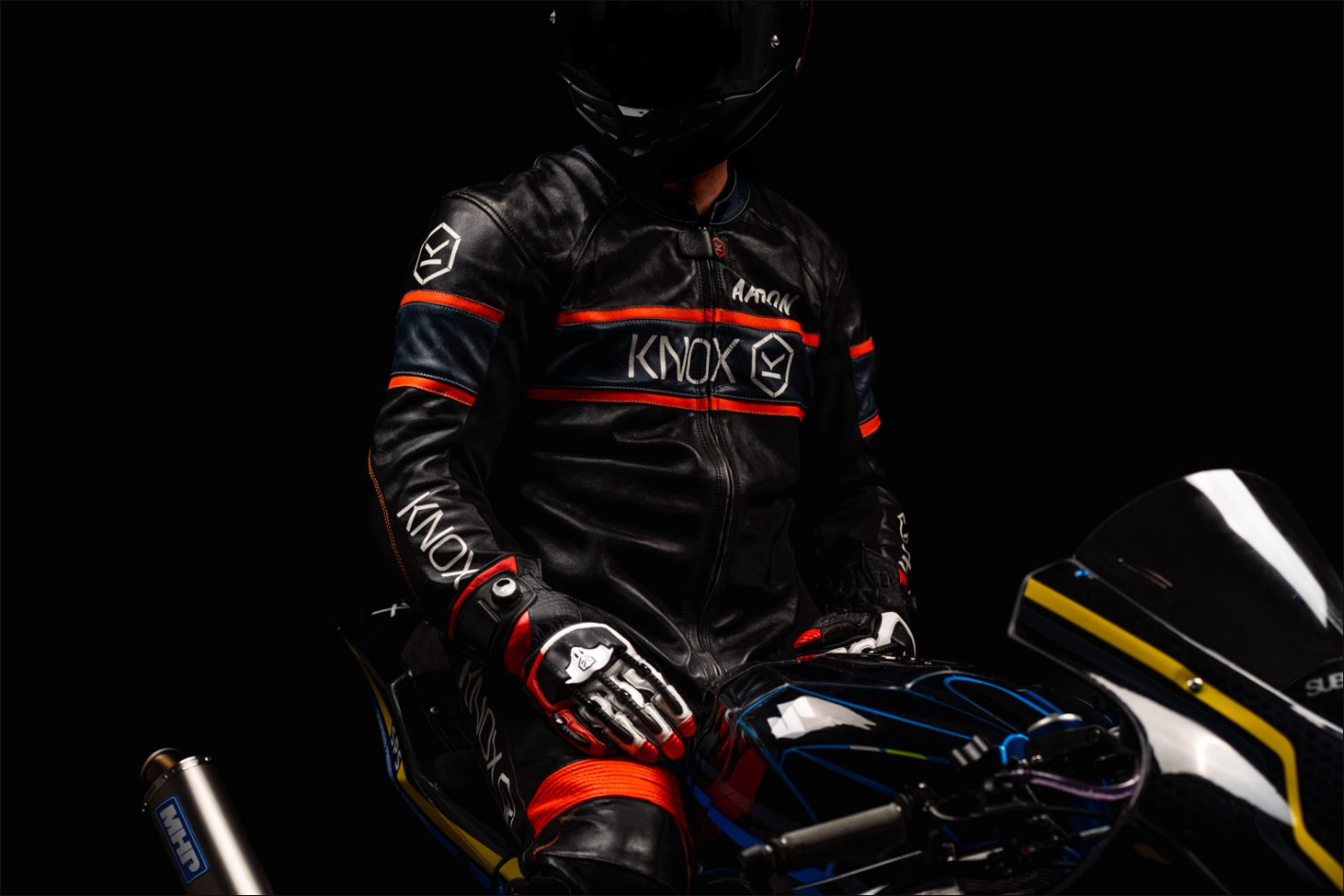 Knox Handroid MK5 Guanti da Corsa in Pelle | Uomo | Rosso | 11769404105 