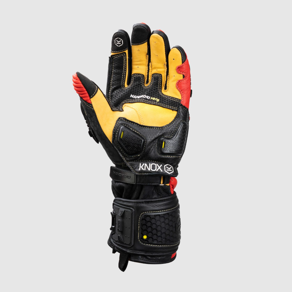 Knox Handroid MK5 Guanti da Corsa in Pelle | Uomo | Rosso | 11769404105 