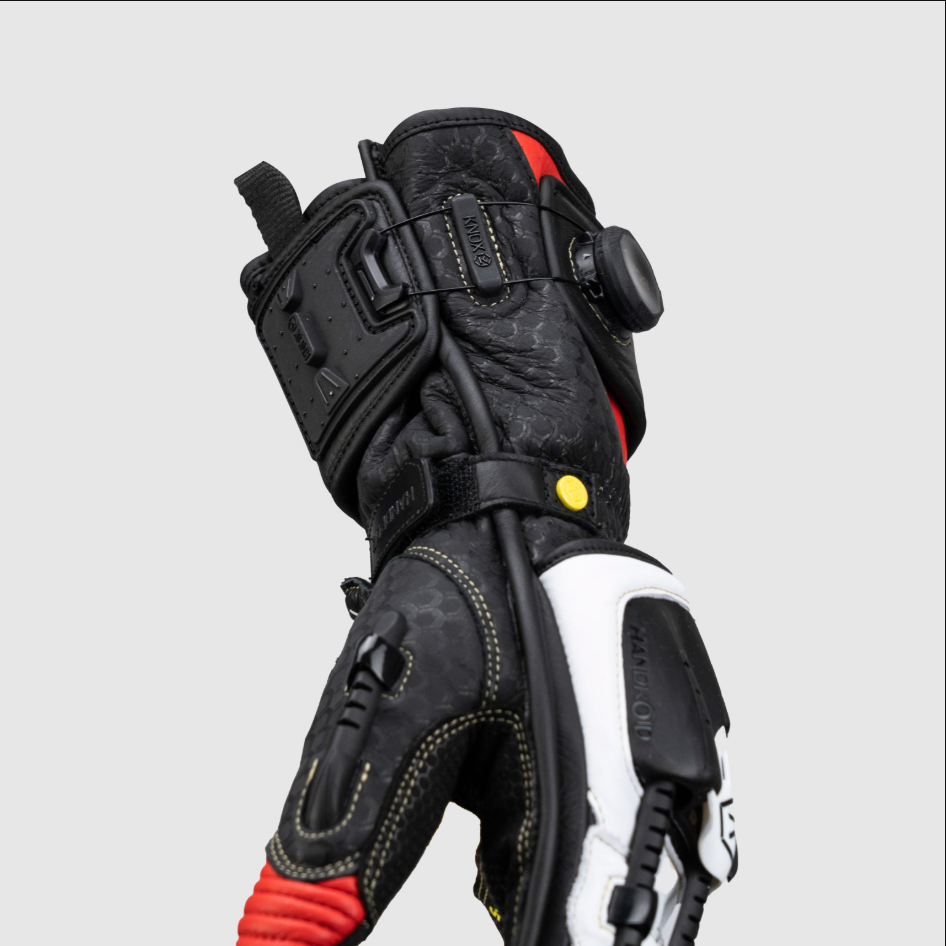 Knox Handroid MK5 Guanti da Corsa in Pelle | Uomo | Rosso | 11769404105 