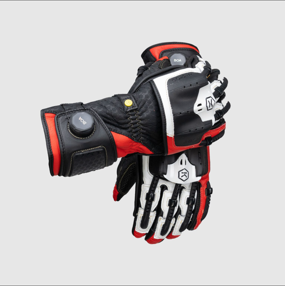 Knox Handroid MK5 Guanti da Corsa in Pelle | Uomo | Rosso | 11769404105 