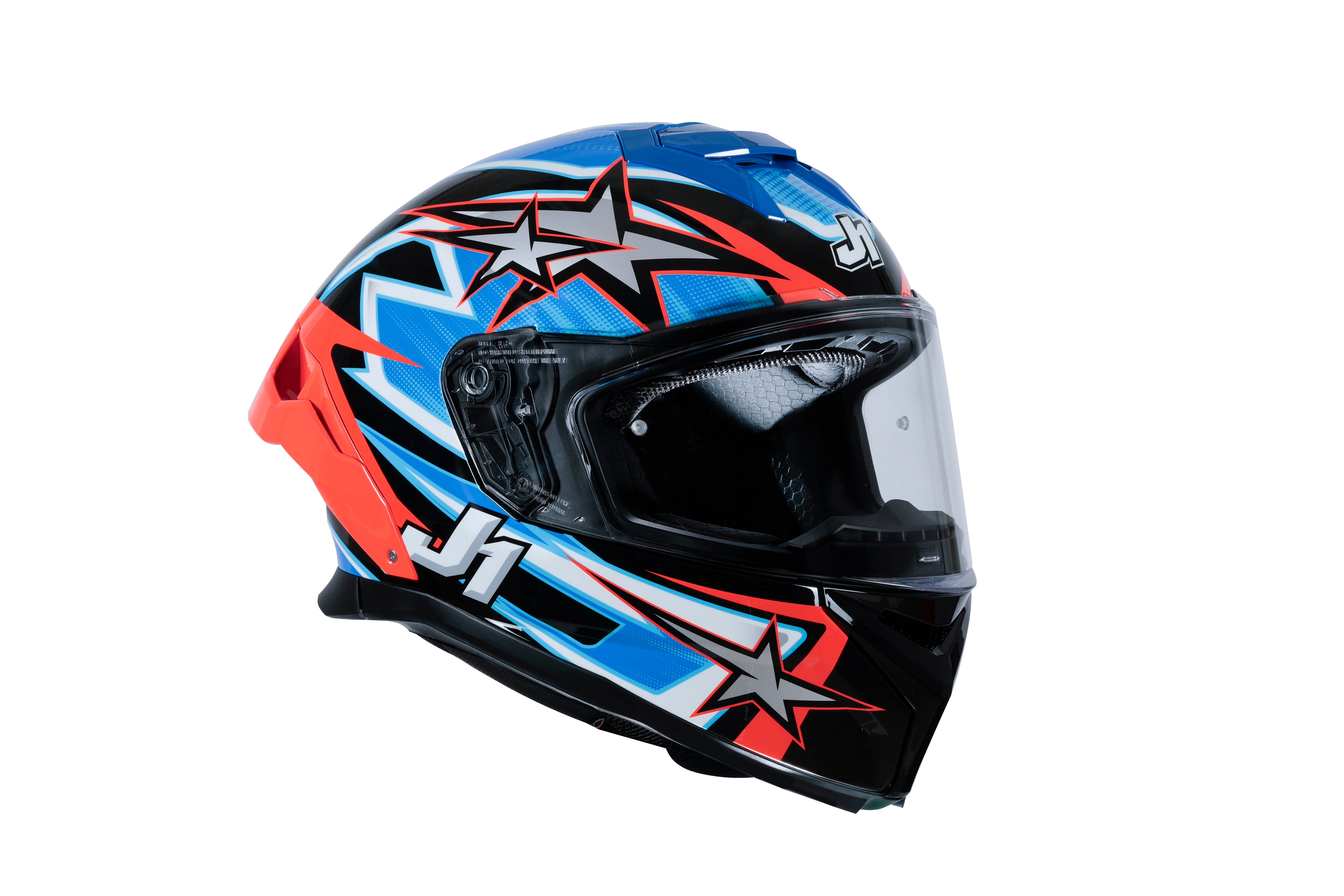 Just1 J-STR Casco Astro Rosso / Blu / Nero Lucido 6030390112007 