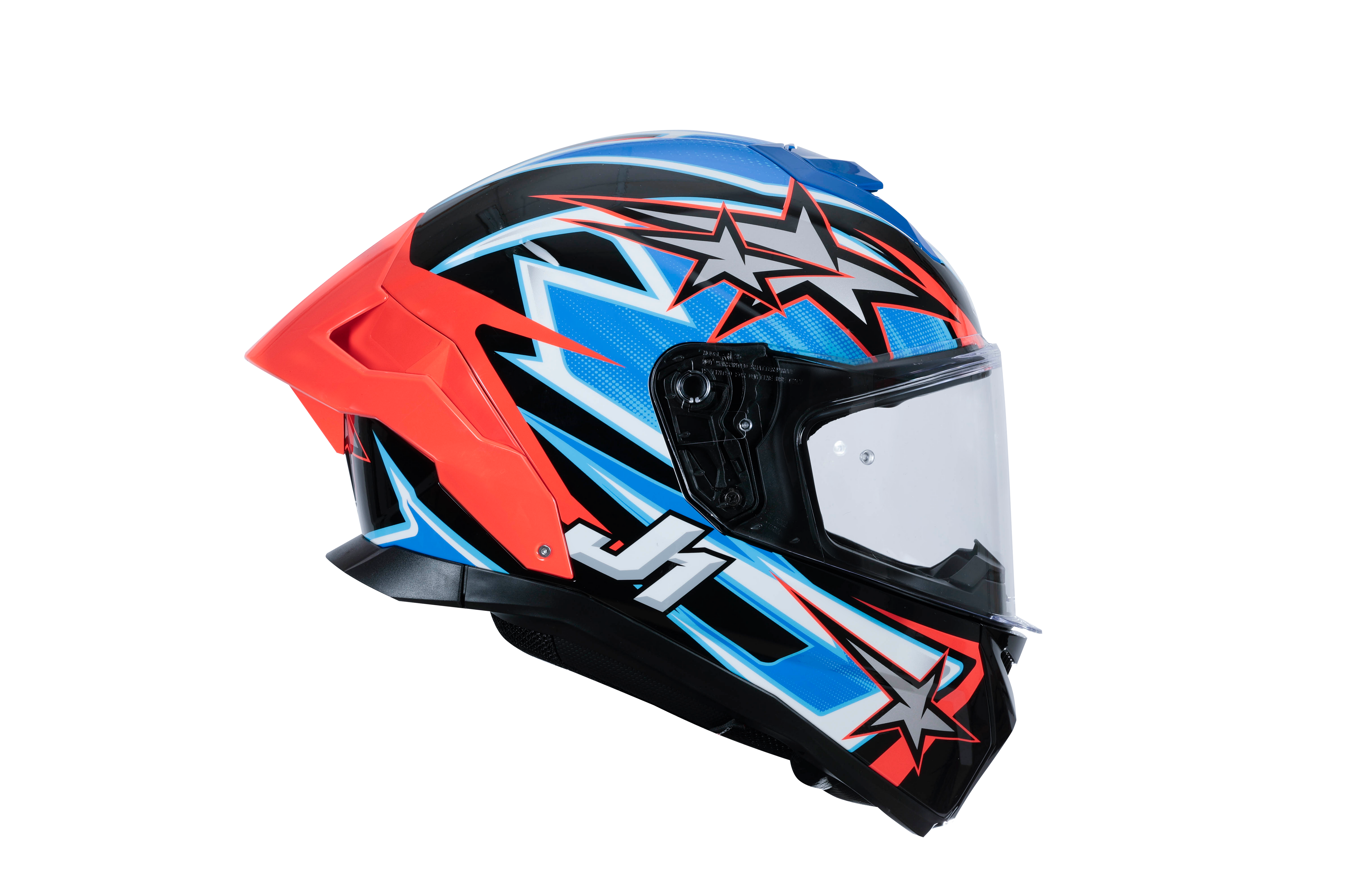 Just1 J-STR Casco Astro Rosso / Blu / Nero Lucido 6030390112007 