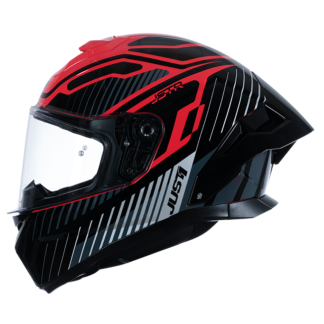 Casco Just1 J-STR Tactical Argento / Rosso Lucido 6030390171003 