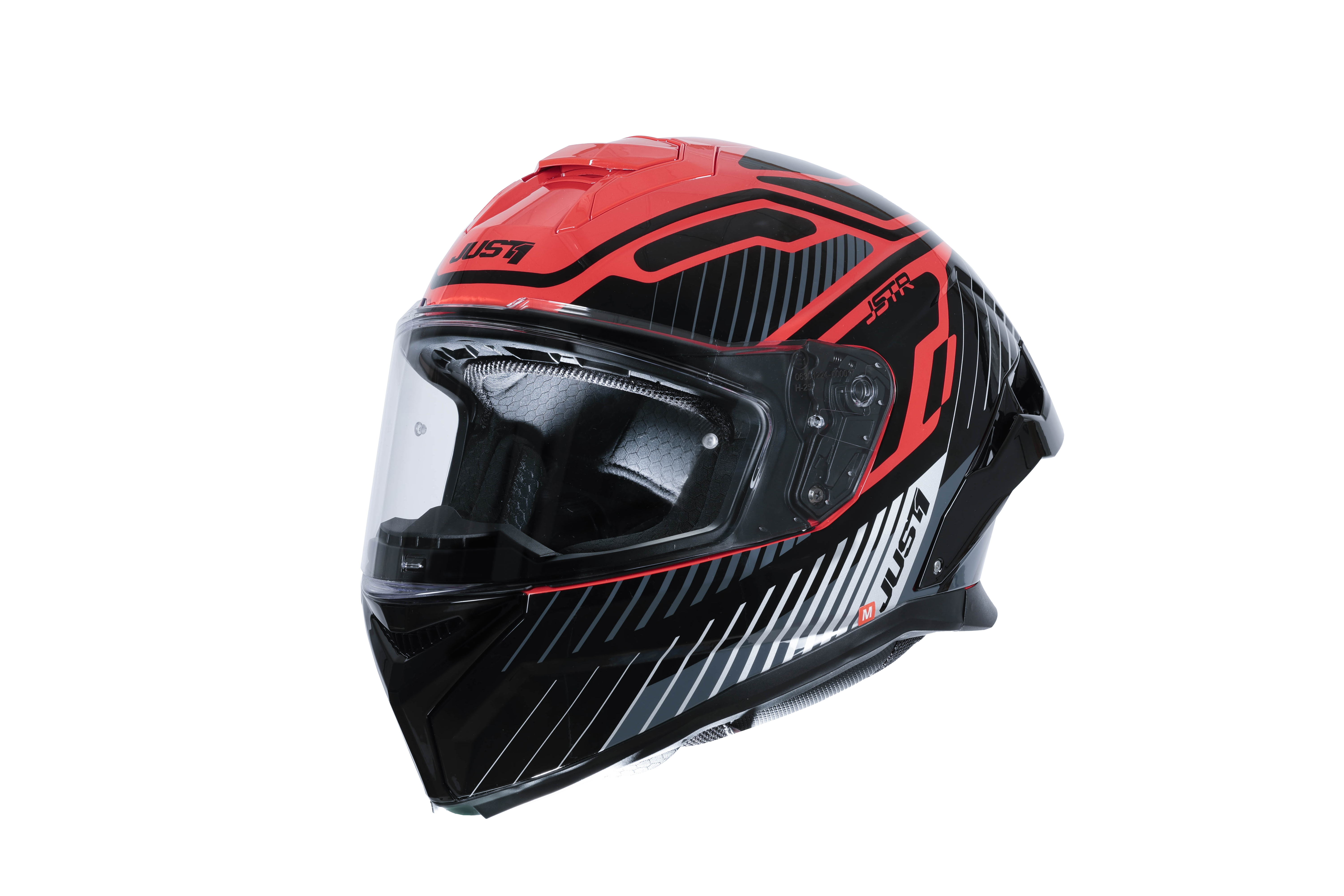 Casco Just1 J-STR Tactical Argento / Rosso Lucido 6030390171003 