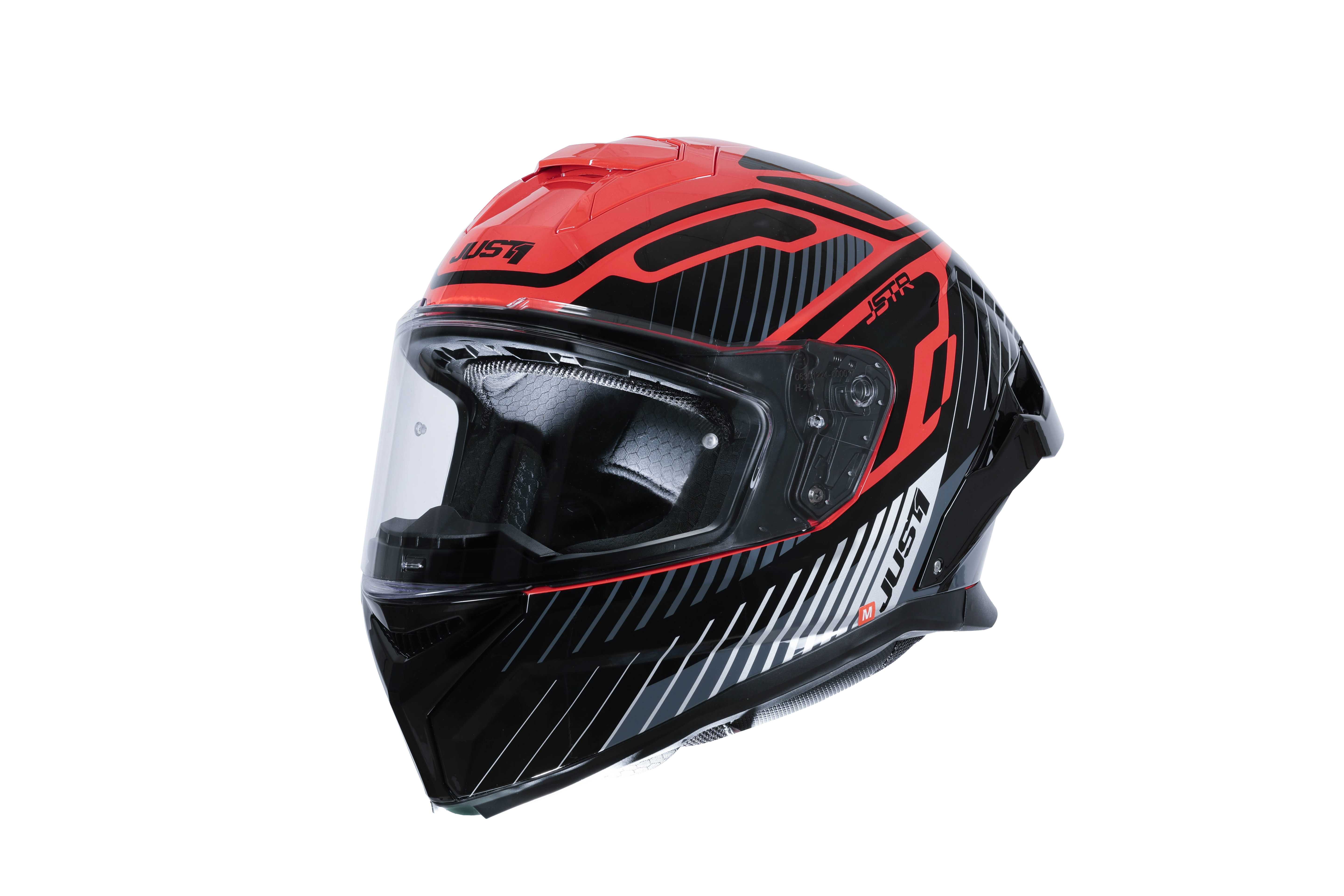 Casco Just1 J-STR Tactical Argento / Rosso Lucido 6030390171003 