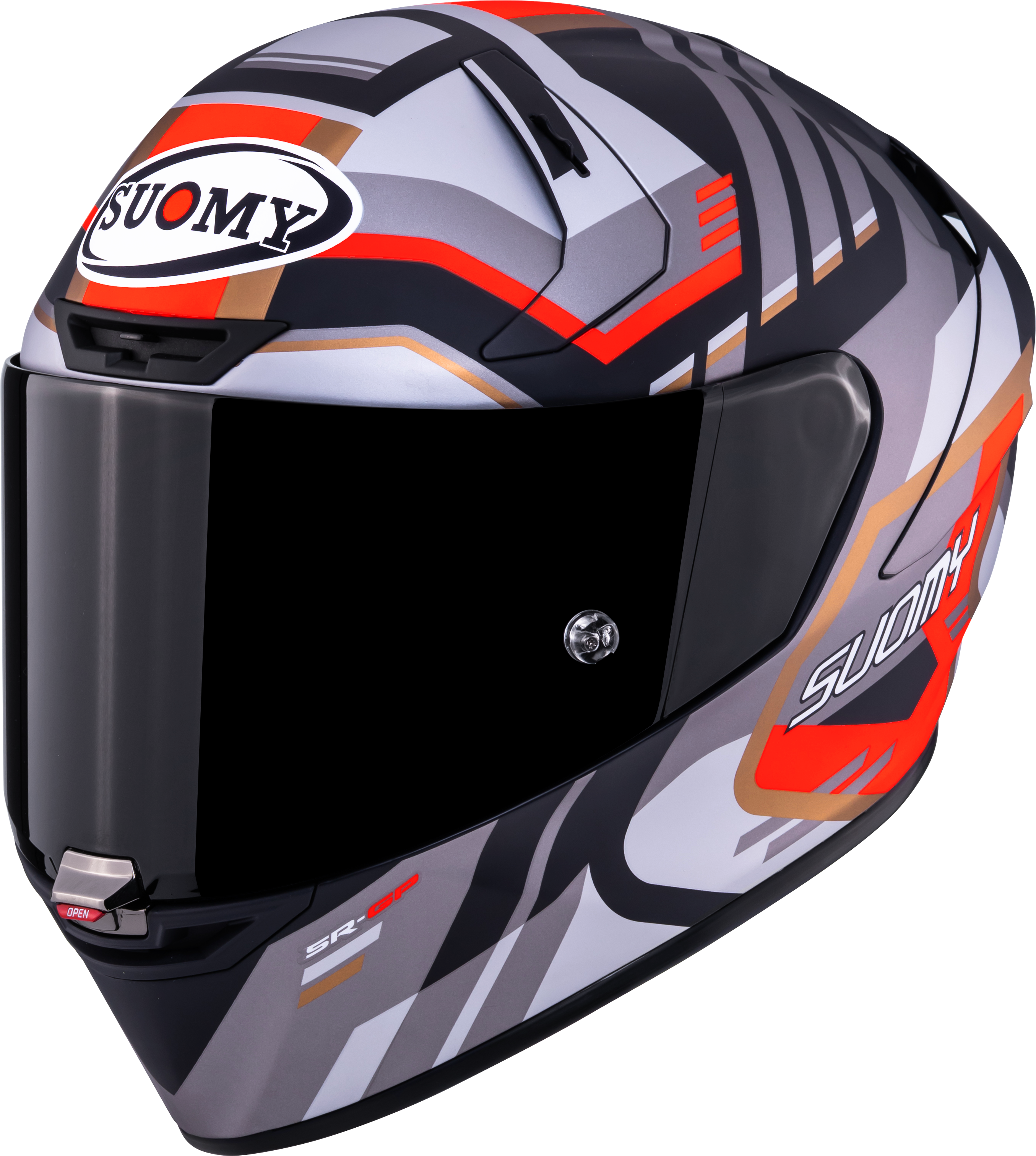 Casco Suomy SR-GP Evo Infrared Opaco Grigio/Rosso/Nero K6S20025 