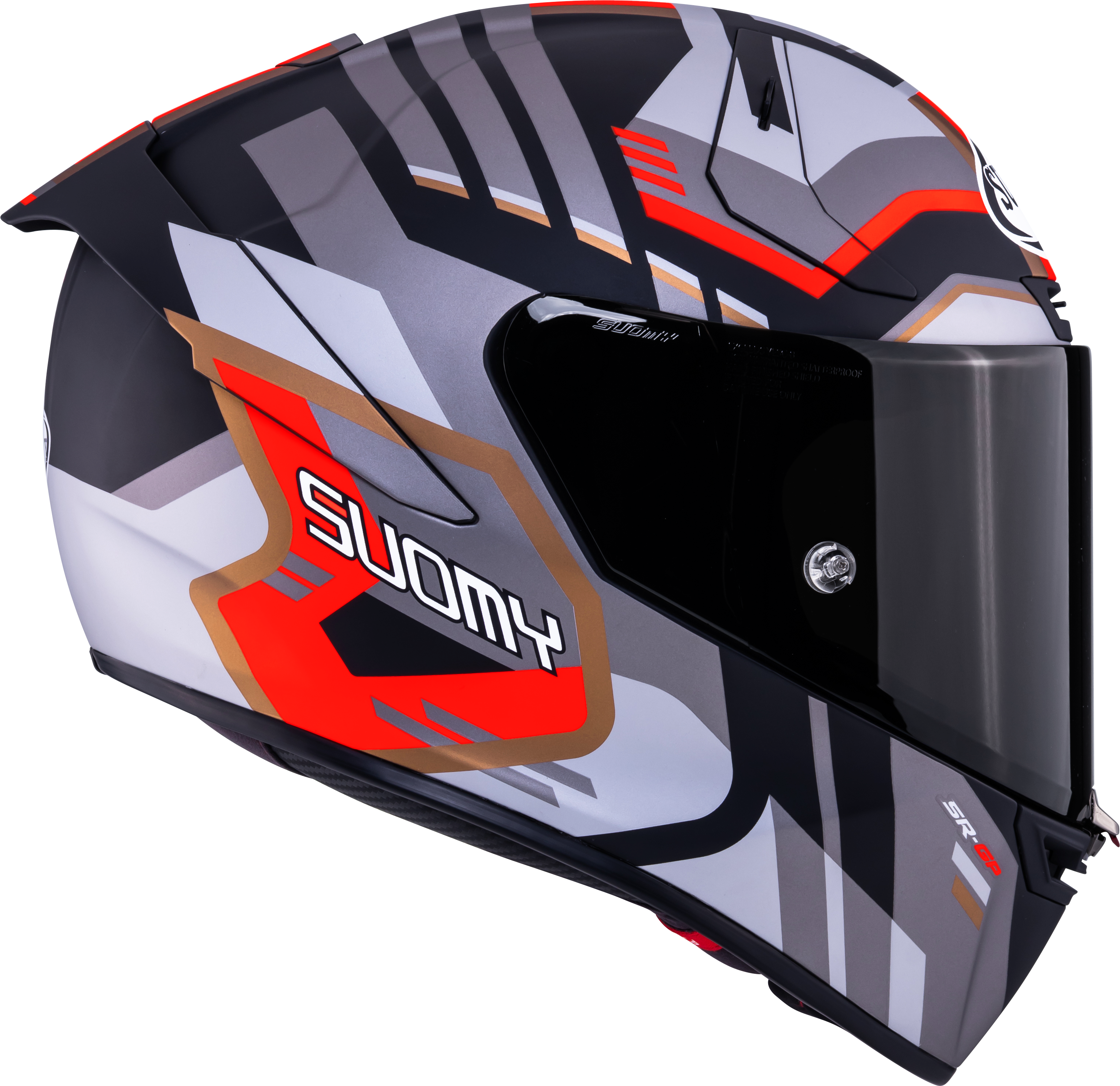 Casco Suomy SR-GP Evo Infrared Opaco Grigio/Rosso/Nero K6S20025 