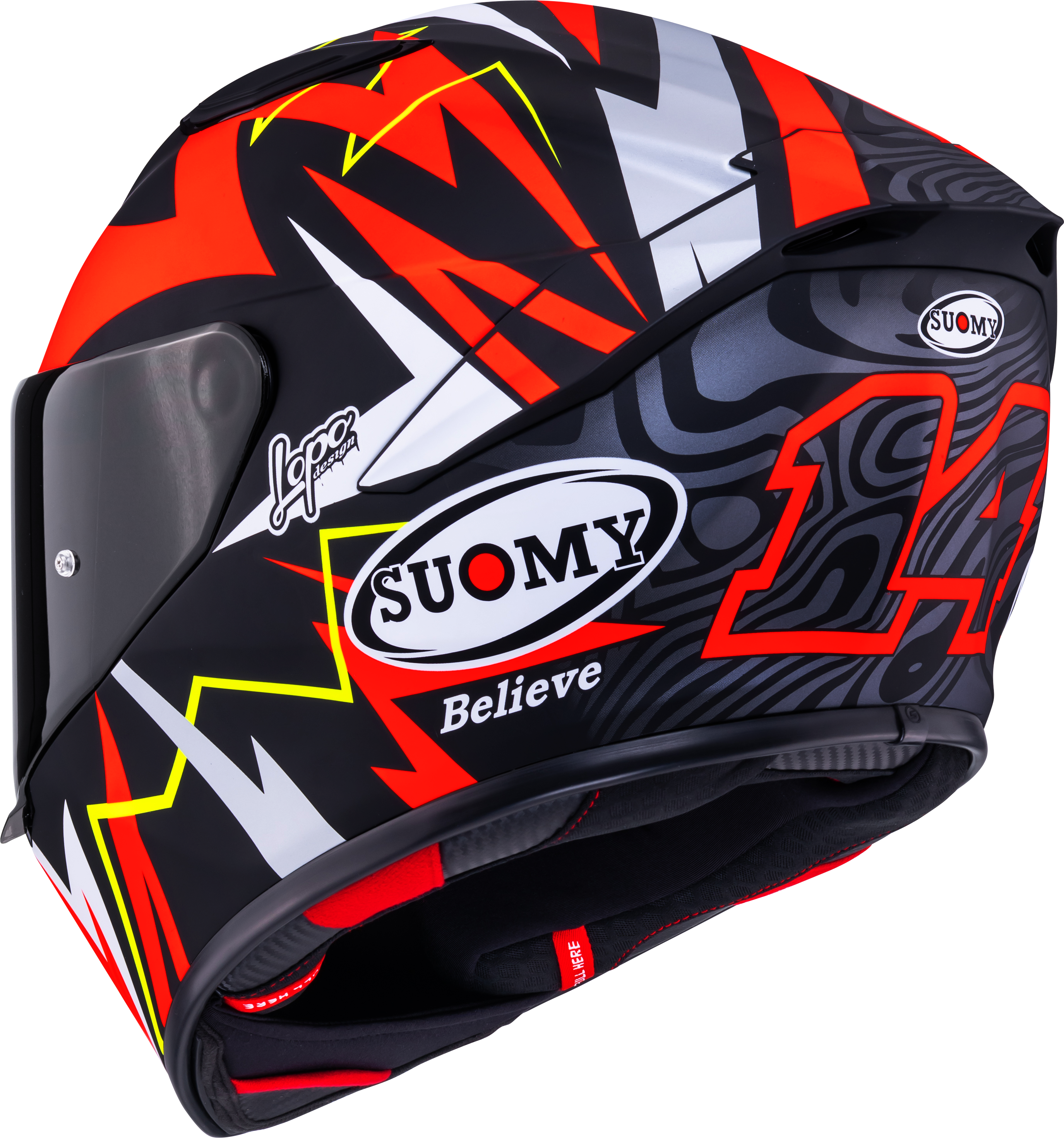 Suomy Track-1 Casco Matt Rosso Replica di Sam Lowes 2025 K6T10020 