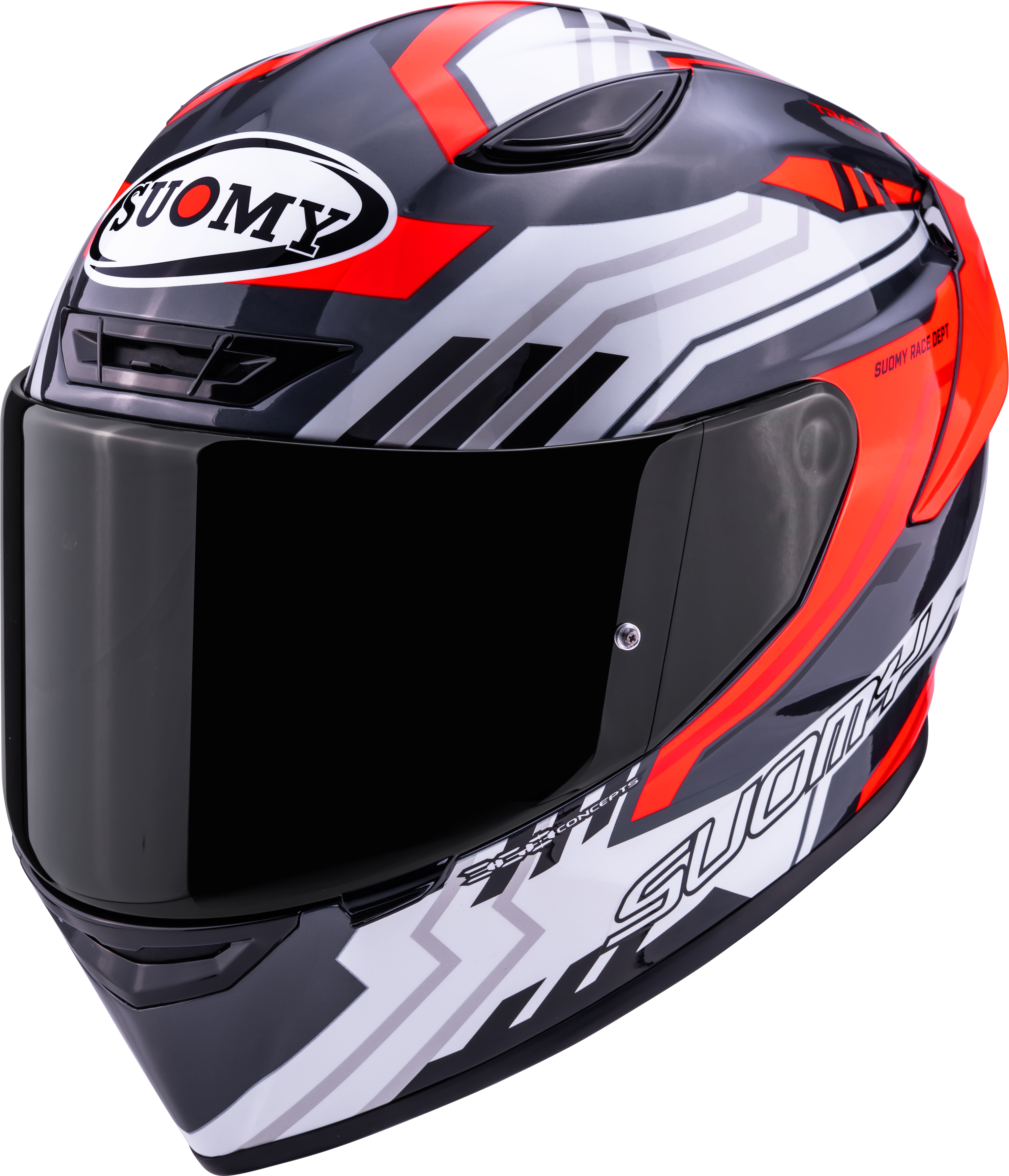 Casco Suomy Track-1 Framework Bianco/Rosso K6T10022 