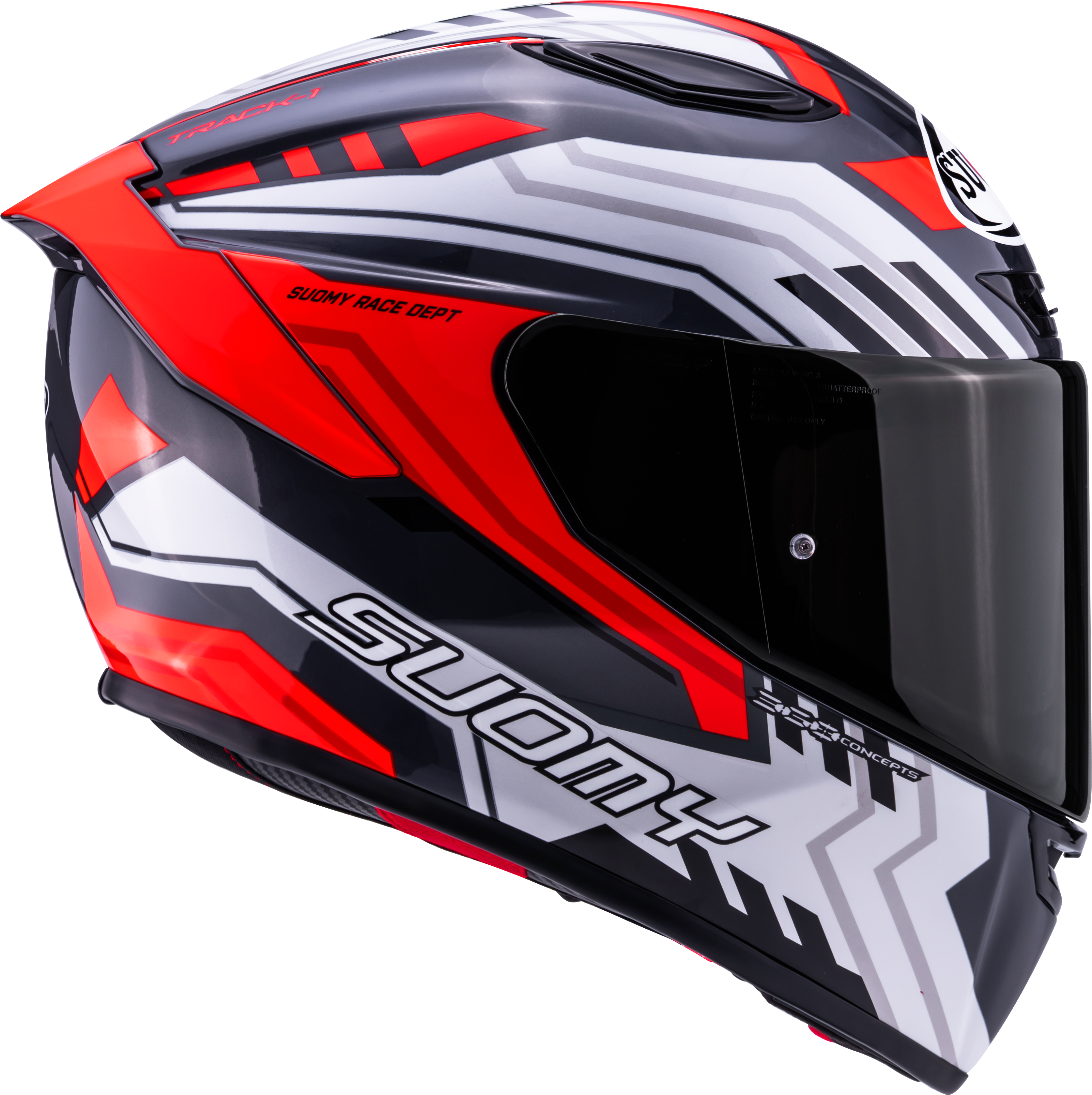 Casco Suomy Track-1 Framework Bianco/Rosso K6T10022 