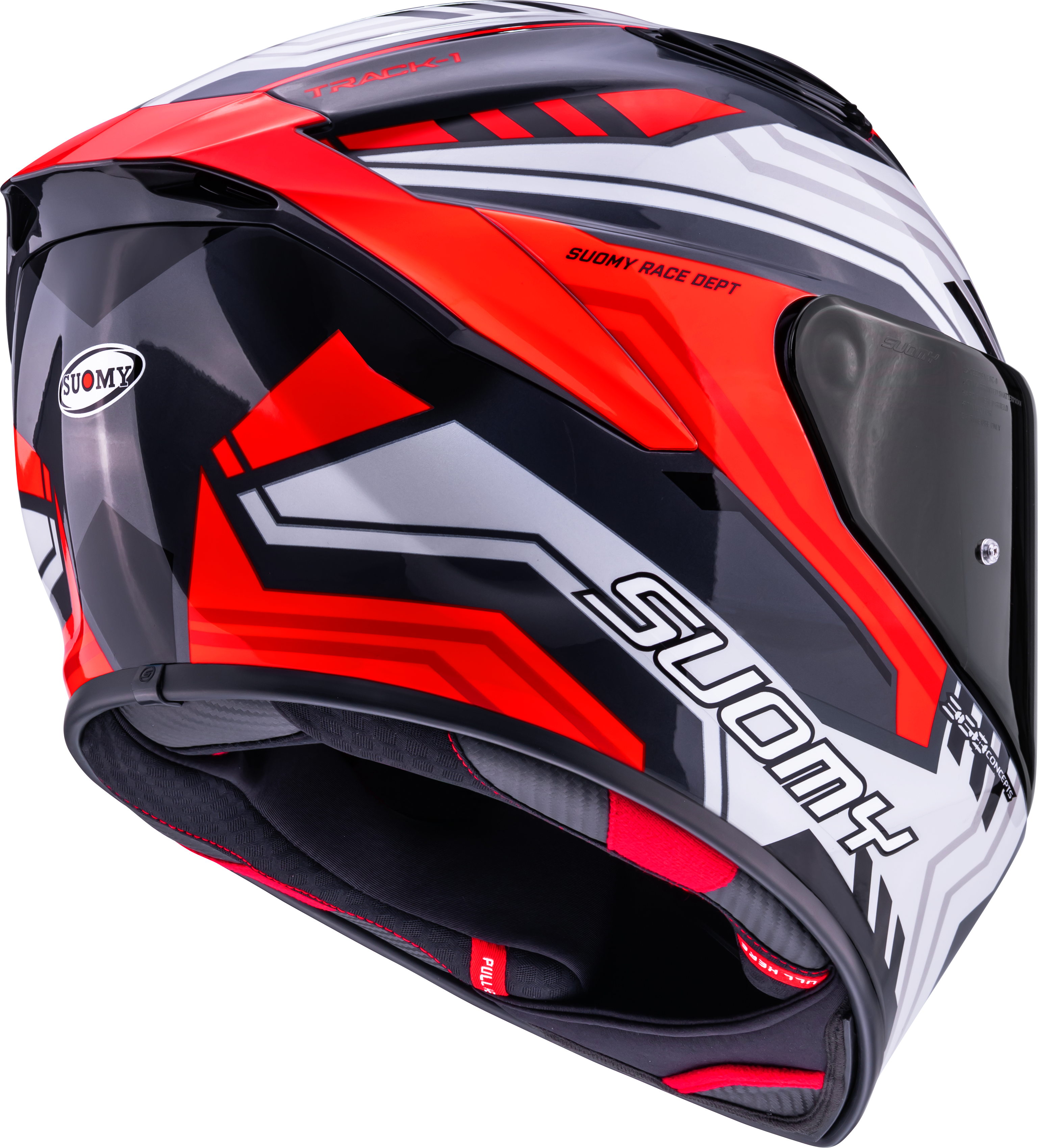 Casco Suomy Track-1 Framework Bianco/Rosso K6T10022 