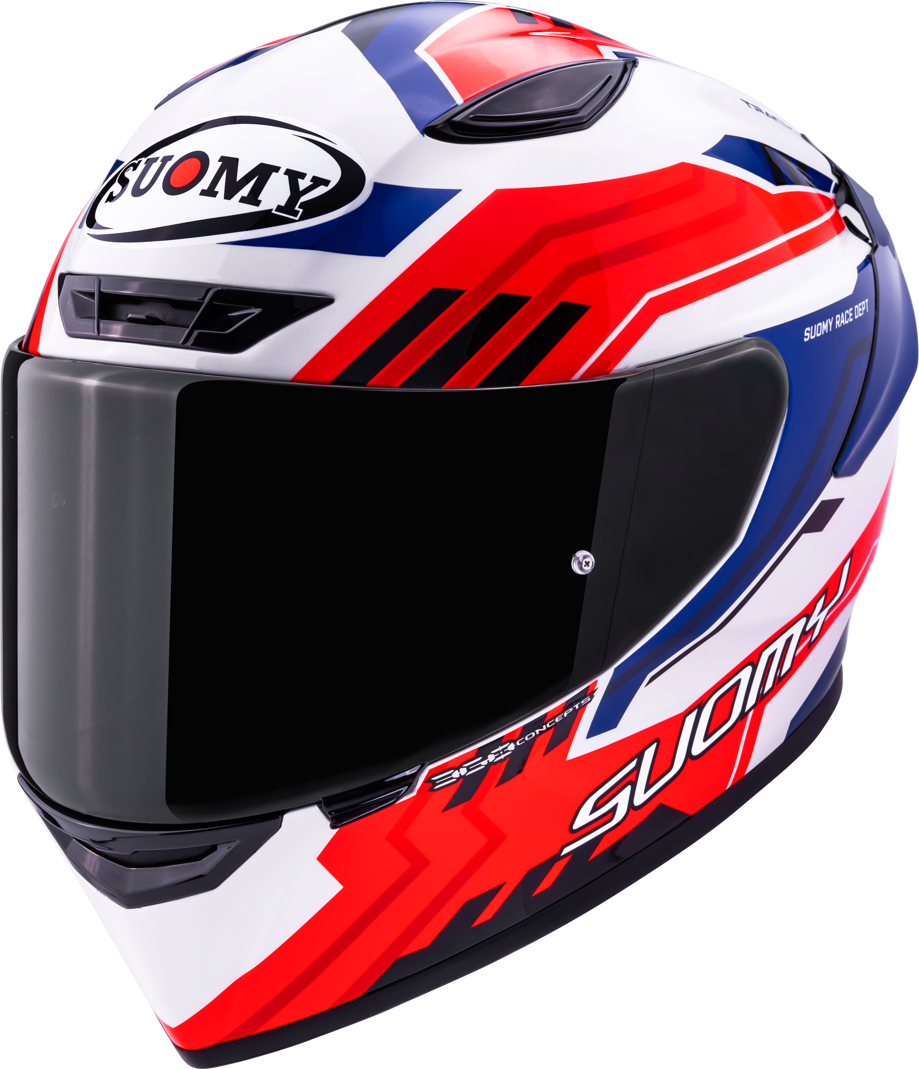 Casco Suomy Track-1 Framework Bianco/Rosso/Blu K6T10023 