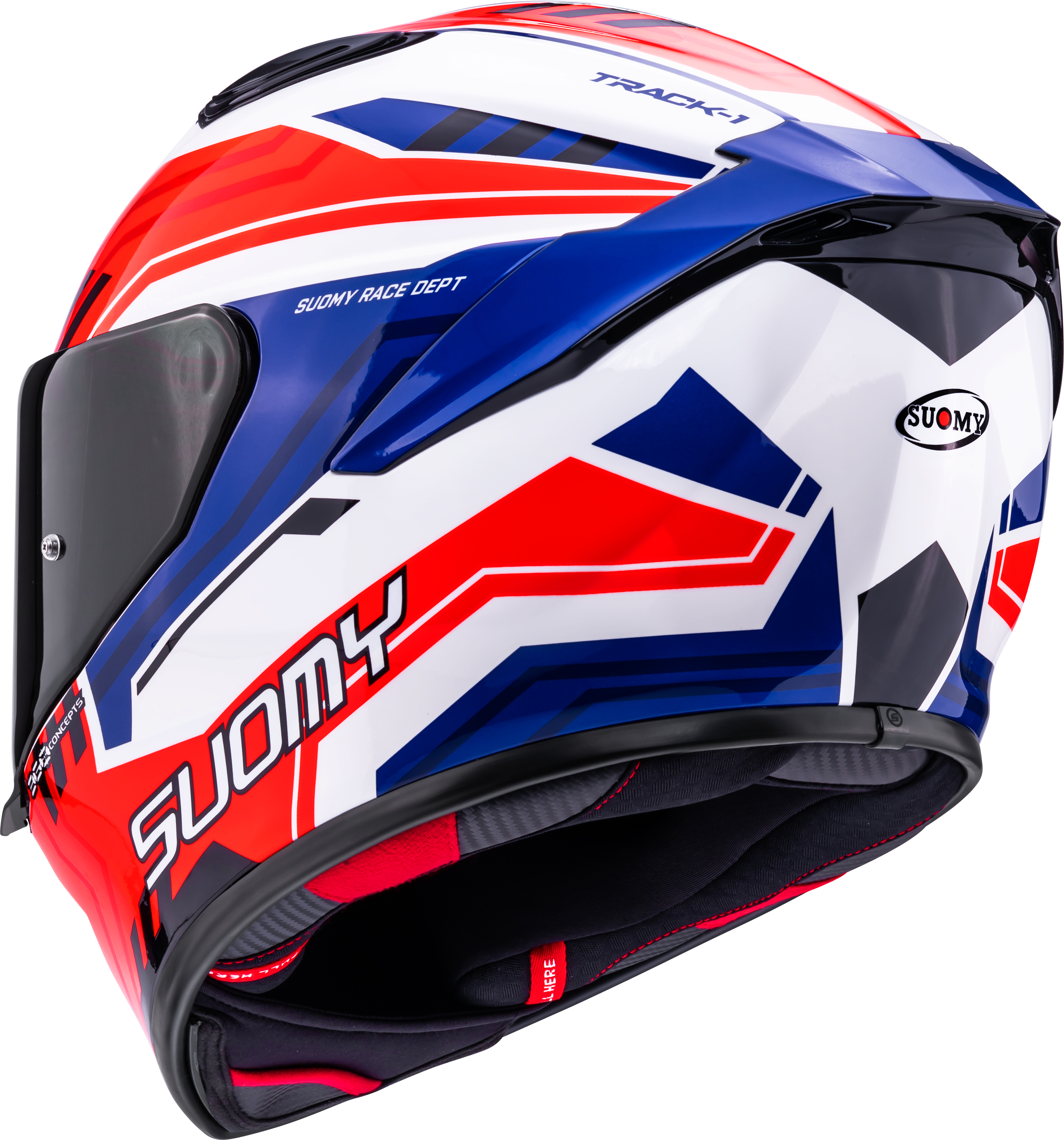 Casco Suomy Track-1 Framework Bianco/Rosso/Blu K6T10023 