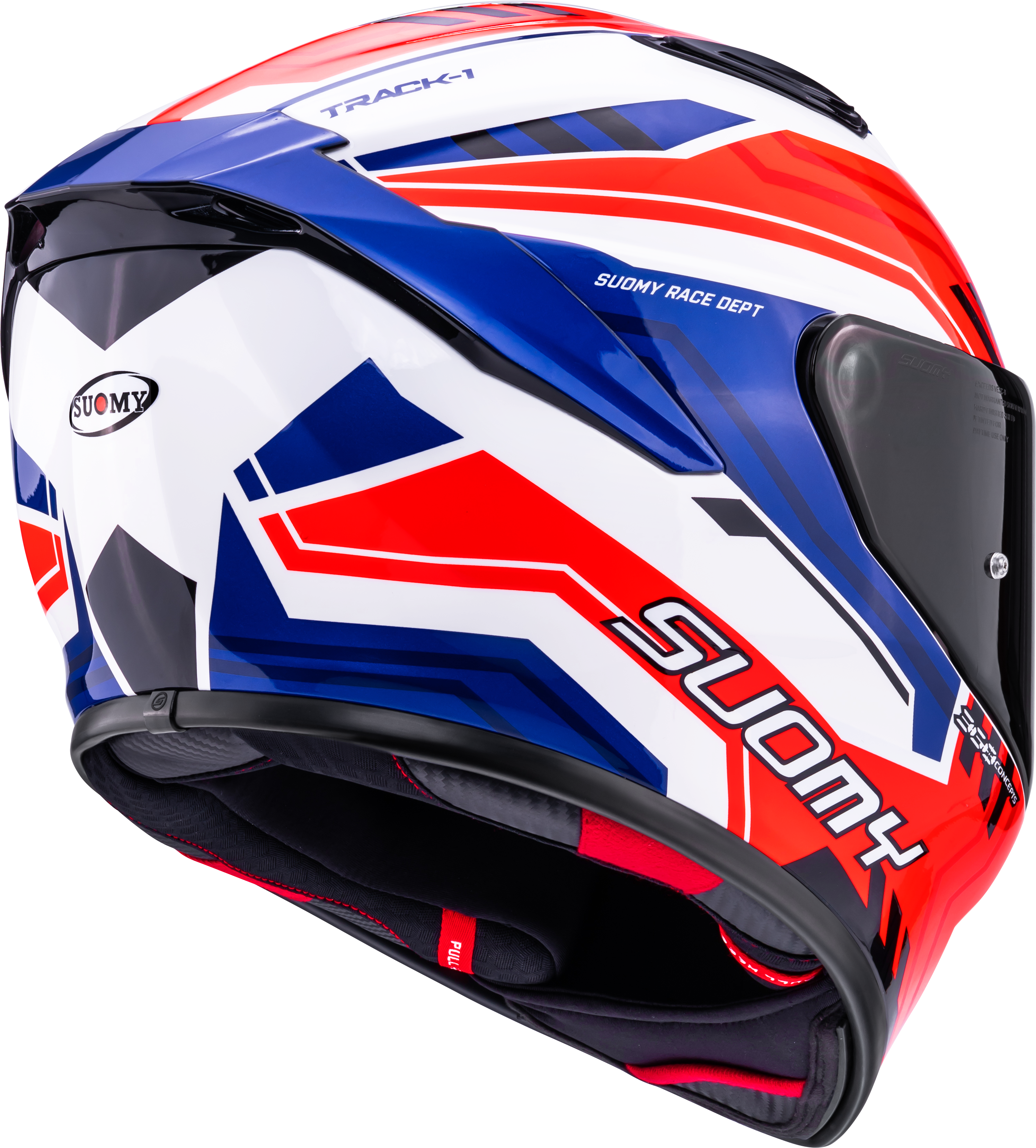 Casco Suomy Track-1 Framework Bianco/Rosso/Blu K6T10023 