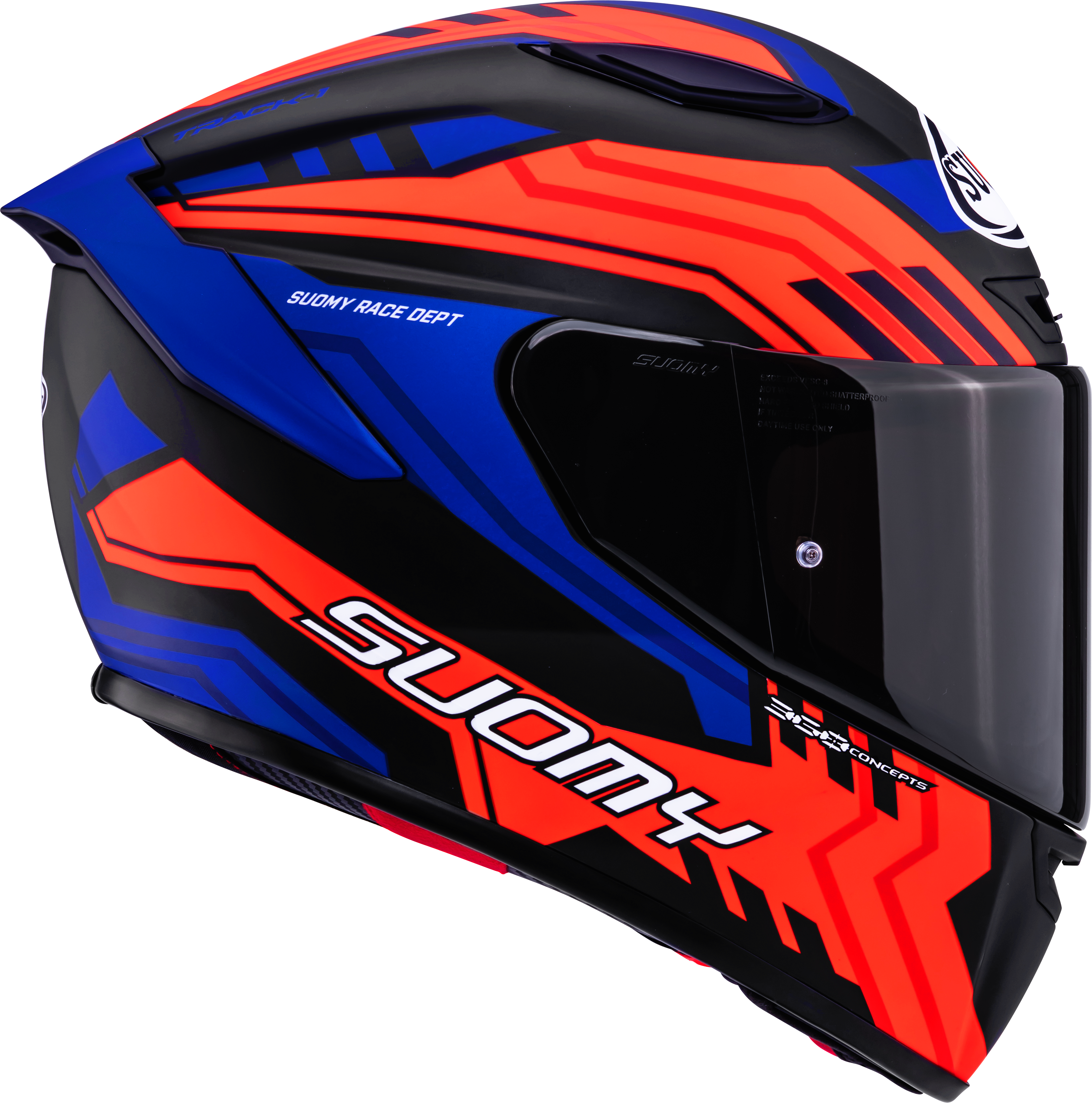 Casco Suomy Track-1 Framework Matt Nero/Rosso/Blu K6T10024 