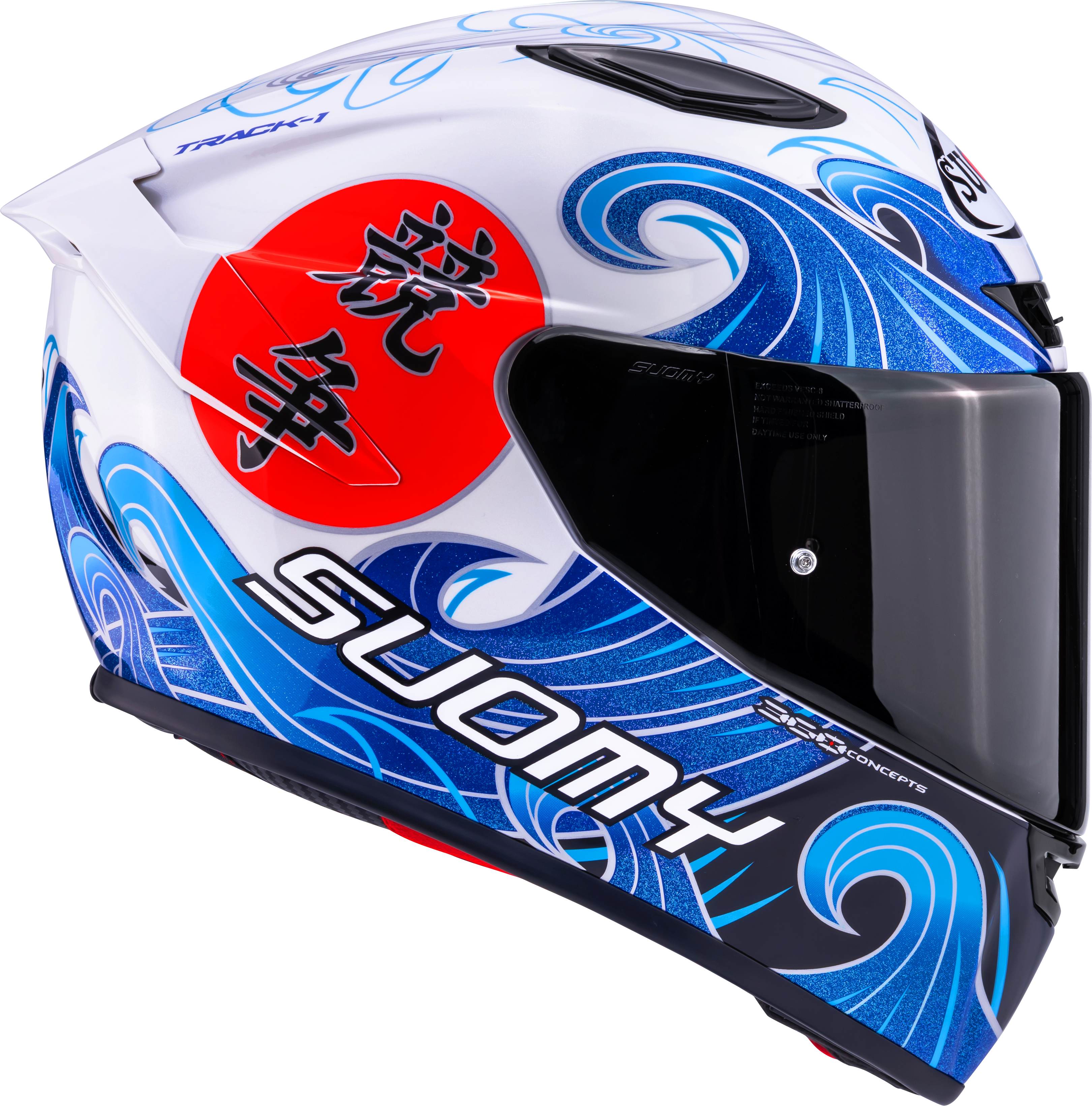 Casco Suomy Track-1 Waves Bianco K6T10025 