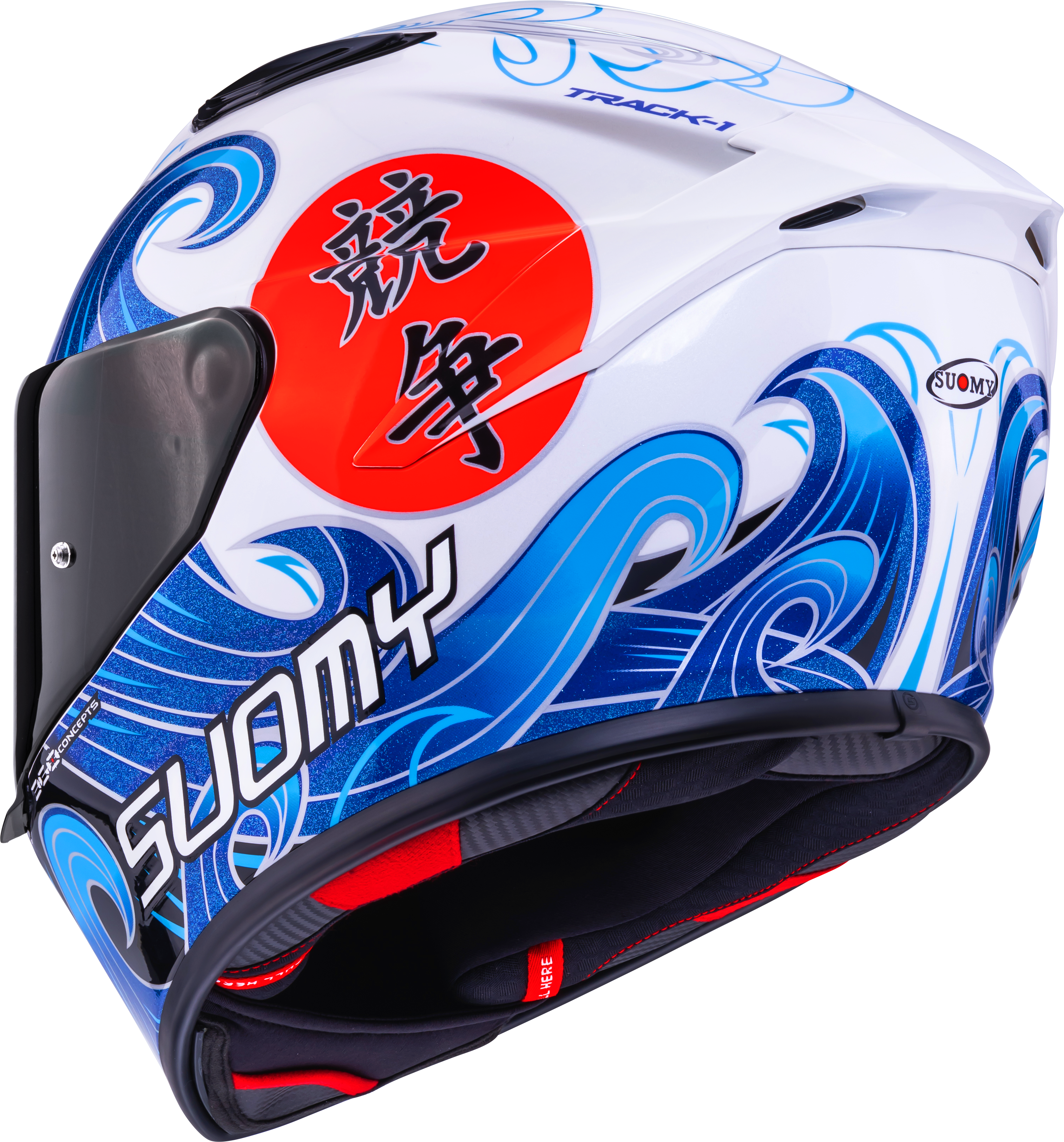 Casco Suomy Track-1 Waves Bianco K6T10025 