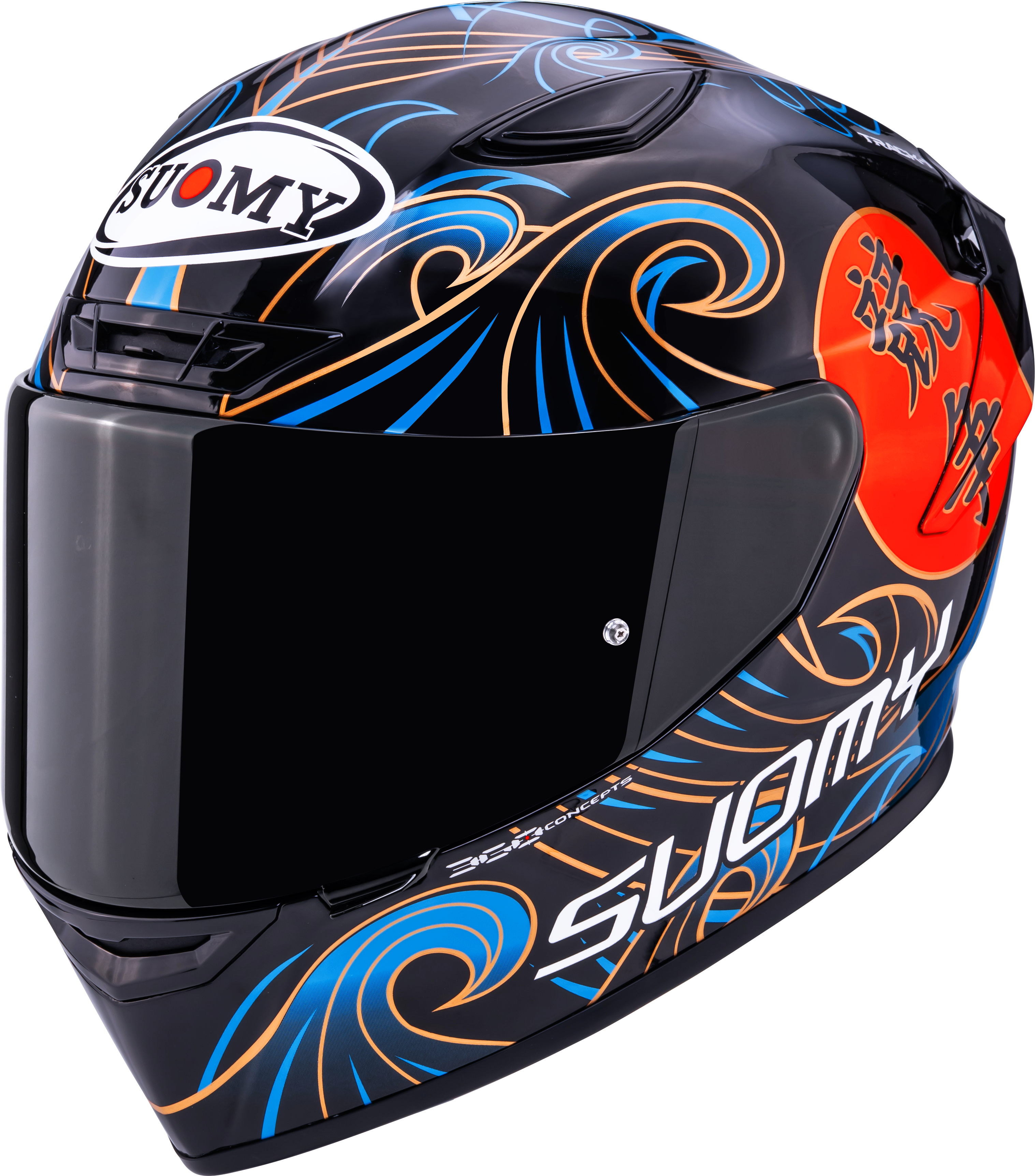 Casco Suomy Track-1 Helm Waves Nero K6T10026 