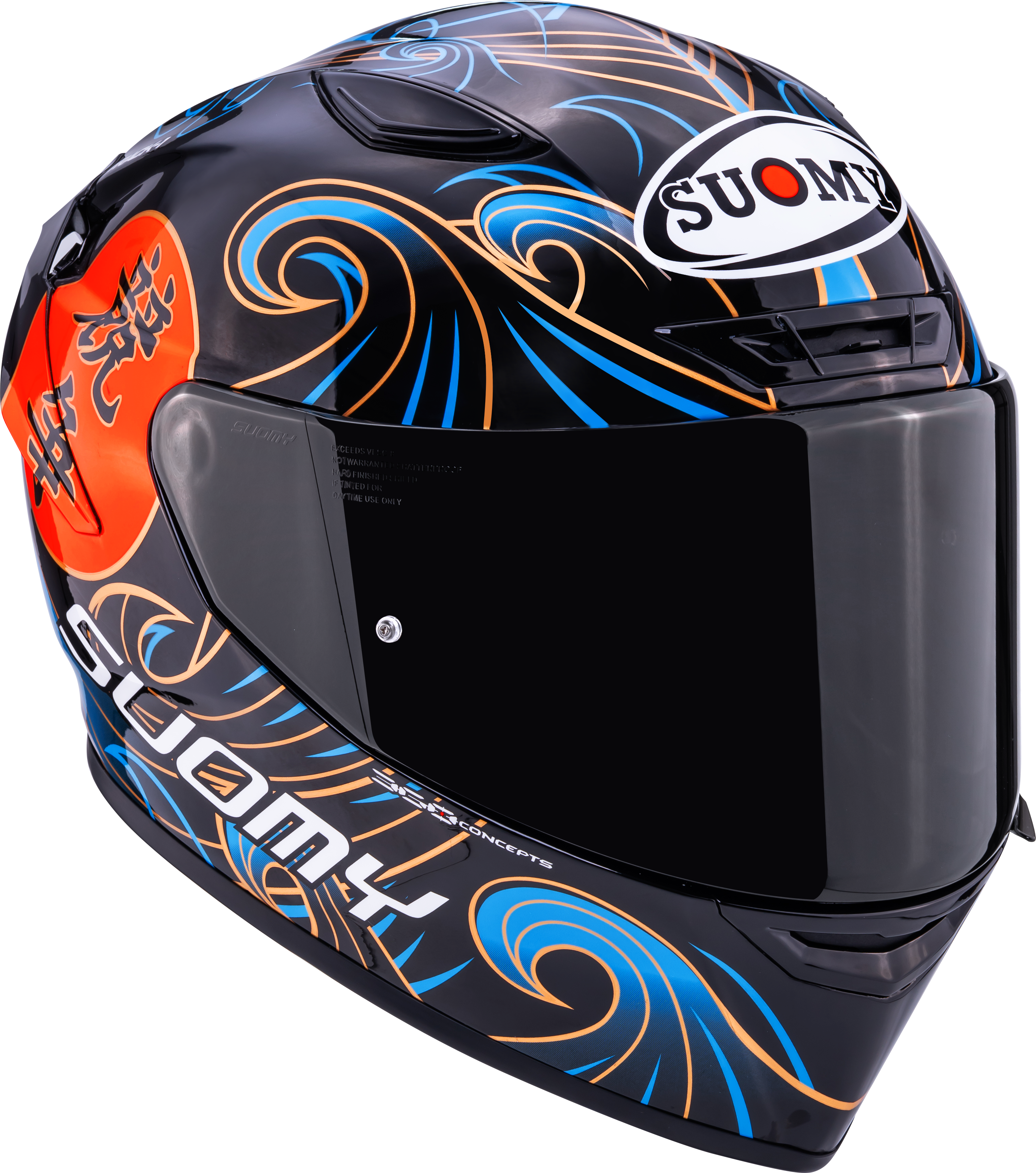Casco Suomy Track-1 Helm Waves Nero K6T10026 