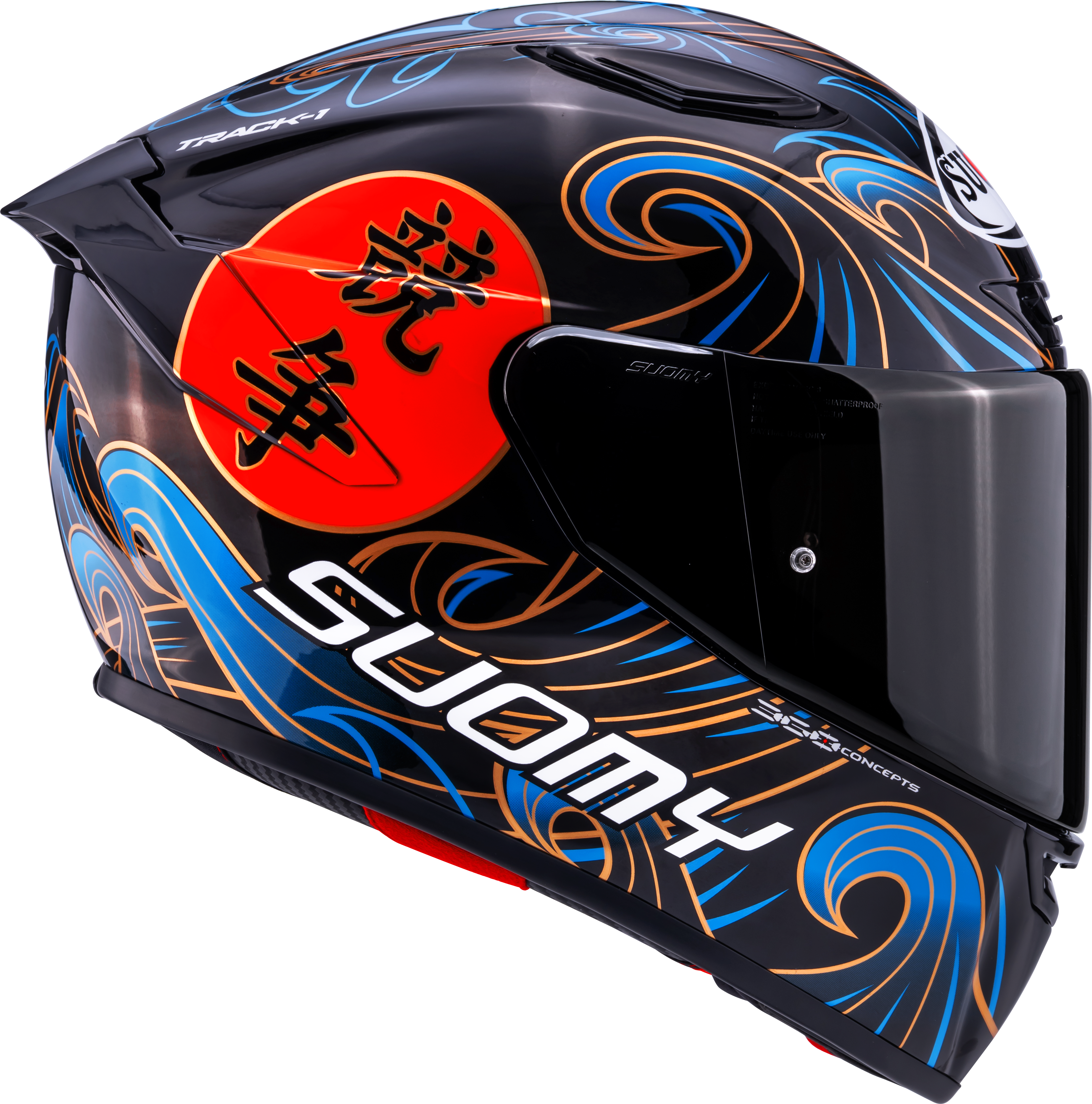 Casco Suomy Track-1 Helm Waves Nero K6T10026 