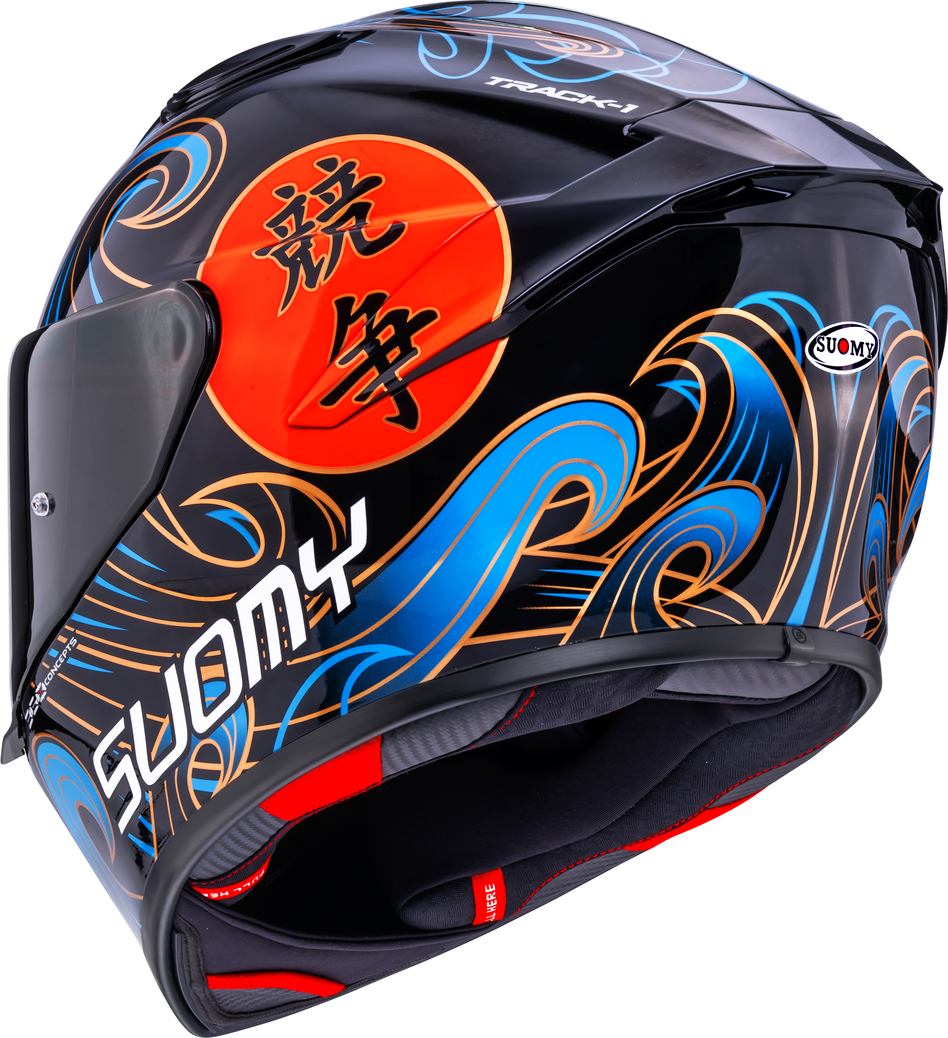 Casco Suomy Track-1 Helm Waves Nero K6T10026 