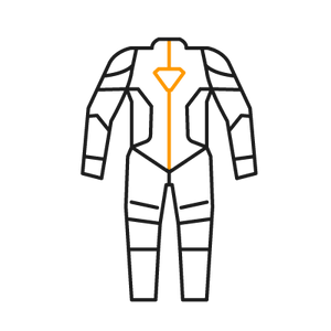 1x Laser Pro tuta intera Tuta in pelle 