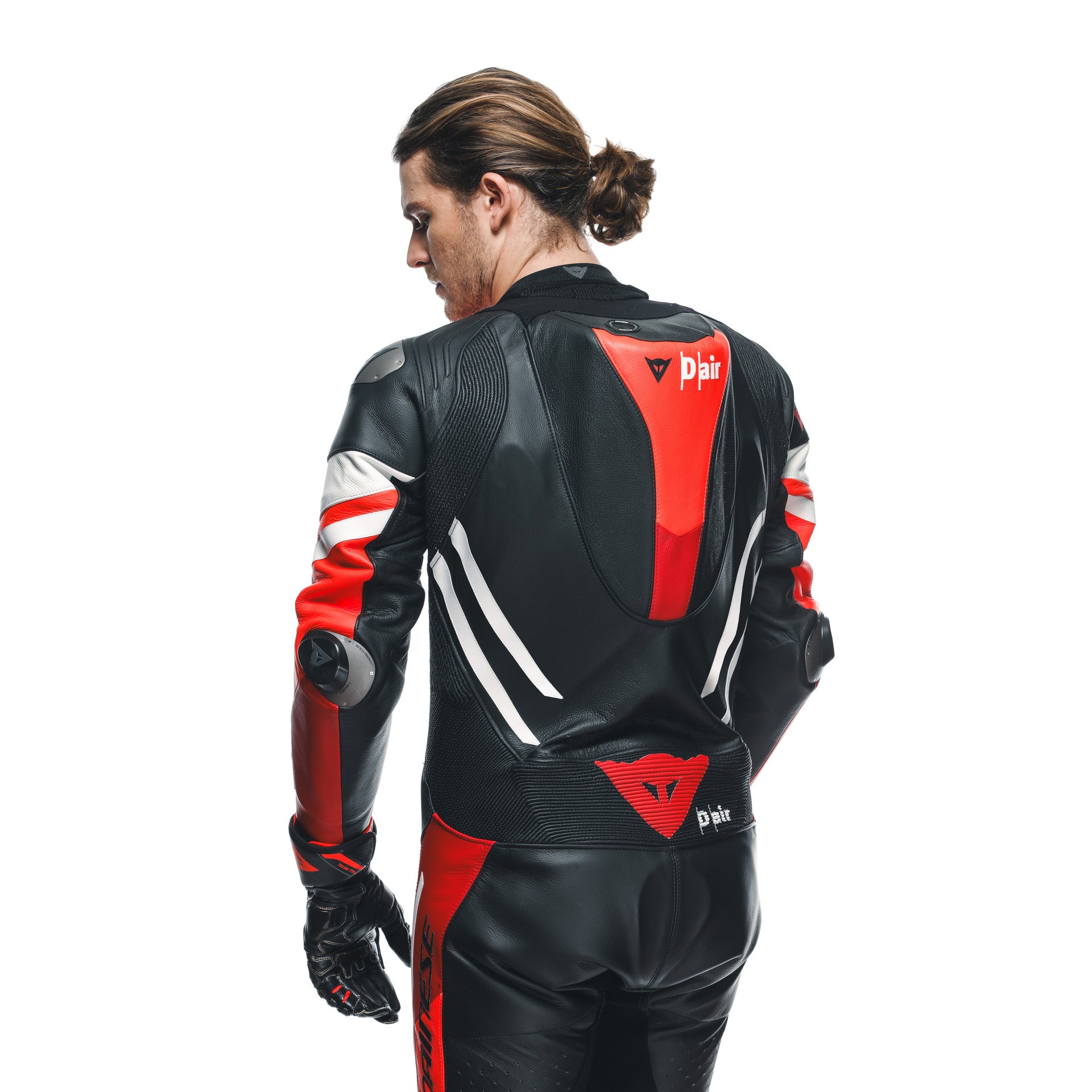DAINESE MISANO 3 D-AIR® in pelle monopezzo Combinazione per airbag Perforata Airbag Suit | Uomini | Rosso
