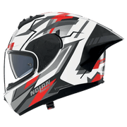 Nolan N60-6 Sport Casco Corsa Bianco / Nero / Rosso / Finitura Metallizzata 356 