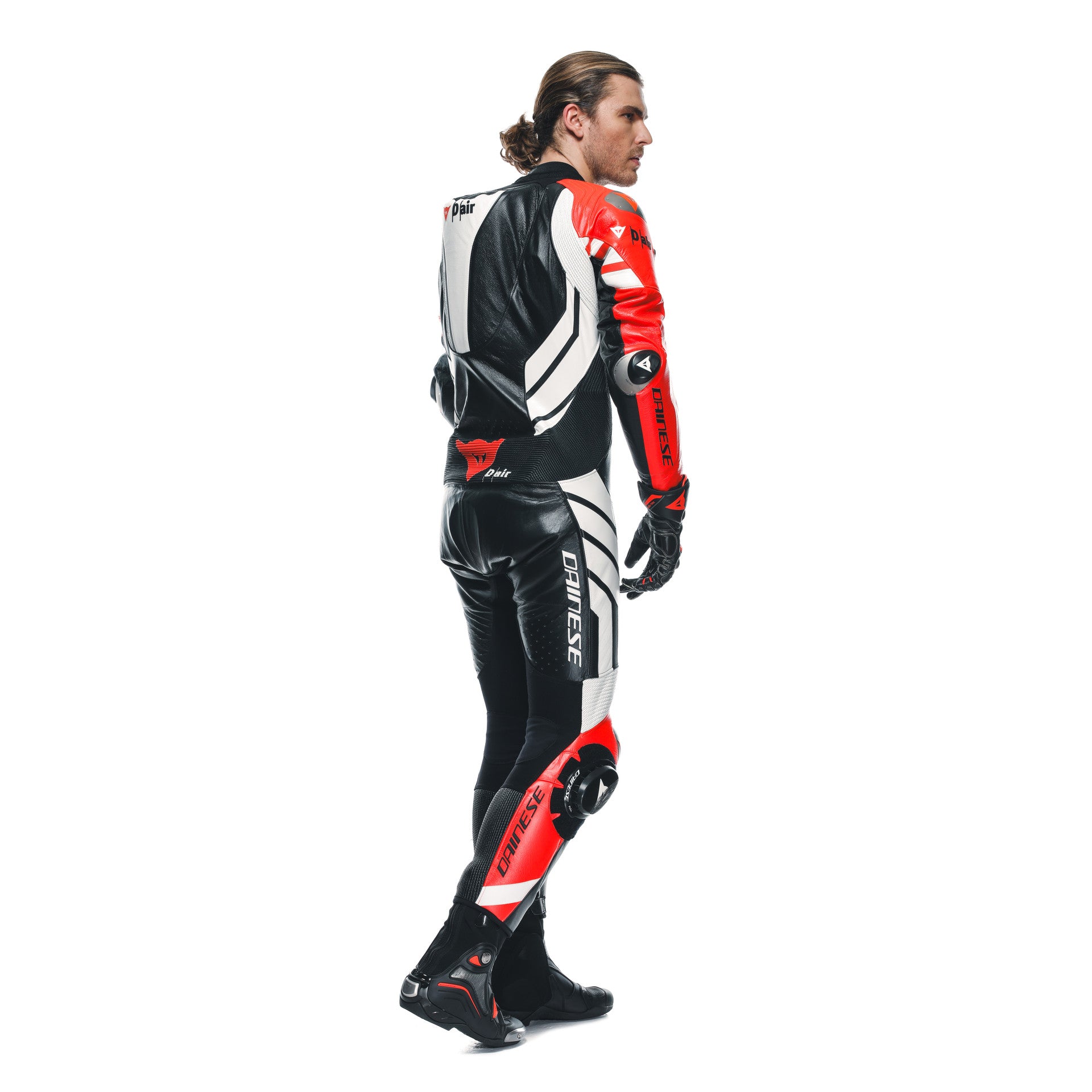 Mugello 3 D-AIR® Dainese Combinazione in pelle monopezzo. Uomini | Nero/rosso